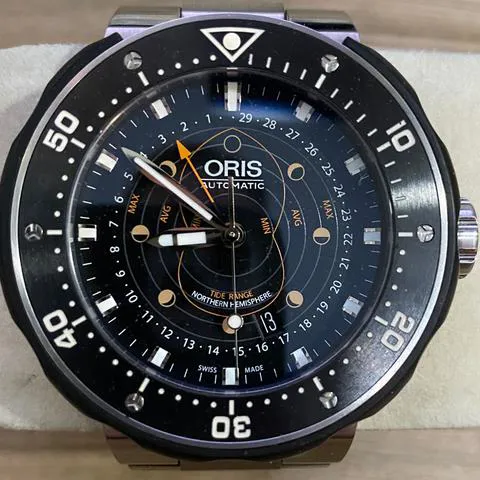 Oris ProDiver Pointer Moon 01 761 7682 7154 49mm Titanium Black