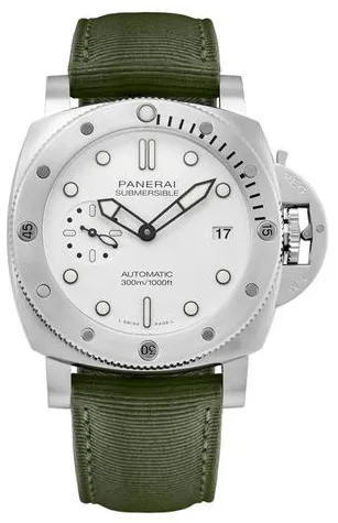 Panerai Submersible PAM02223 42mm Stainless steel White 1