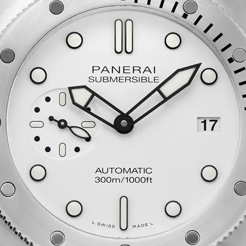 Panerai Submersible PAM02223 42mm Stainless steel White 3