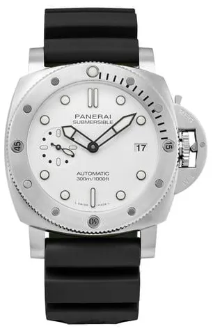 Panerai Submersible PAM02223 42mm Stainless steel White