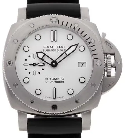 Panerai Submersible PAM02223 42mm Stainless steel White