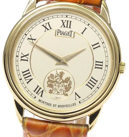 Piaget Gouverneur 90968 33mm Yellow gold Silver