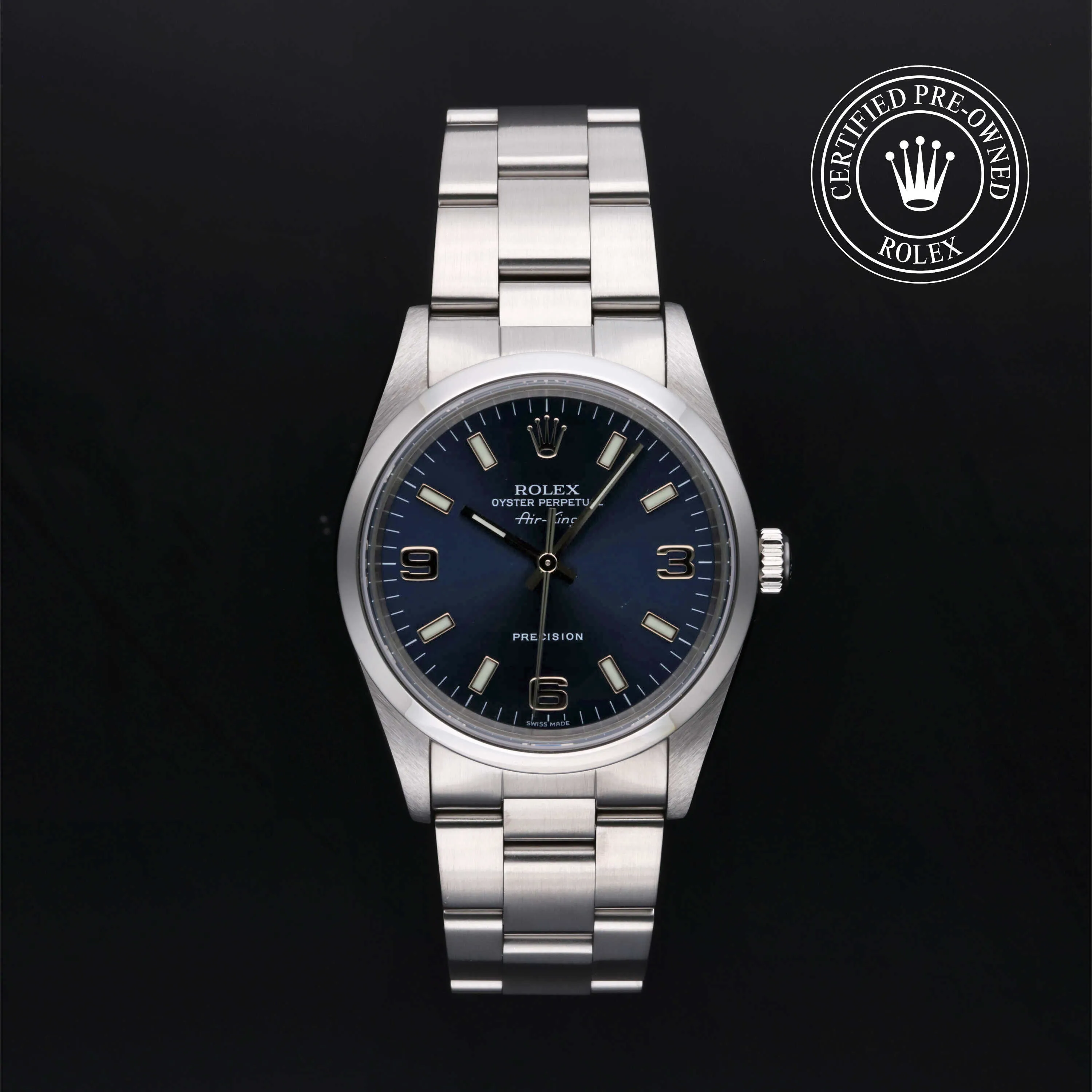 Rolex Air King 14000 34mm Stainless steel Blue