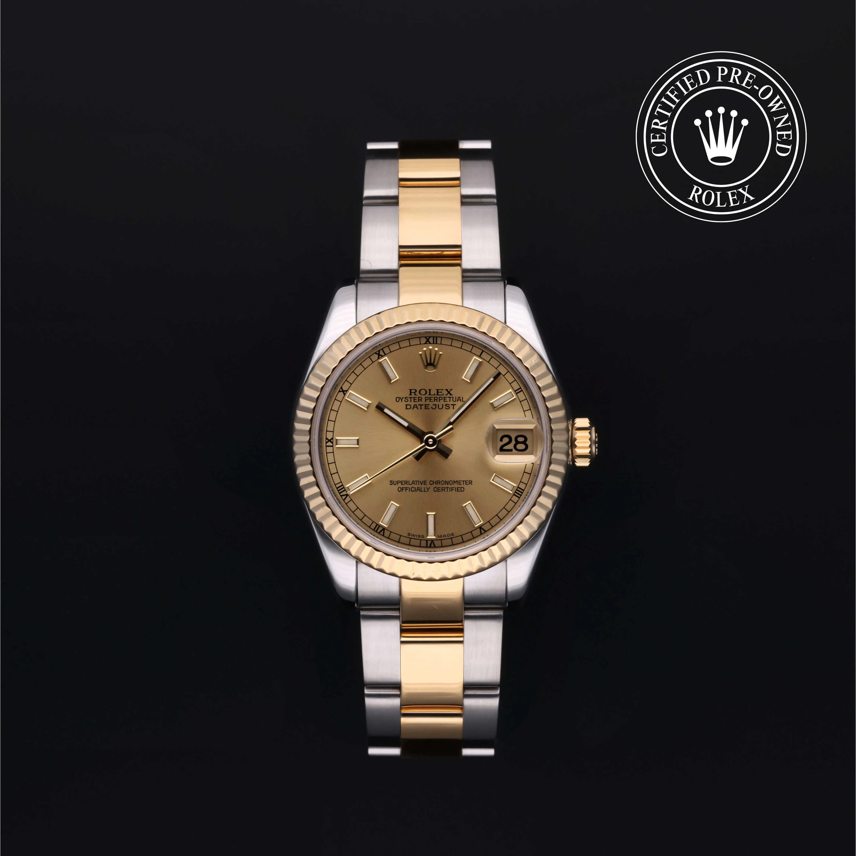 Rolex Datejust 31 178273 31mm Yellow gold and Oystersteel Champagne