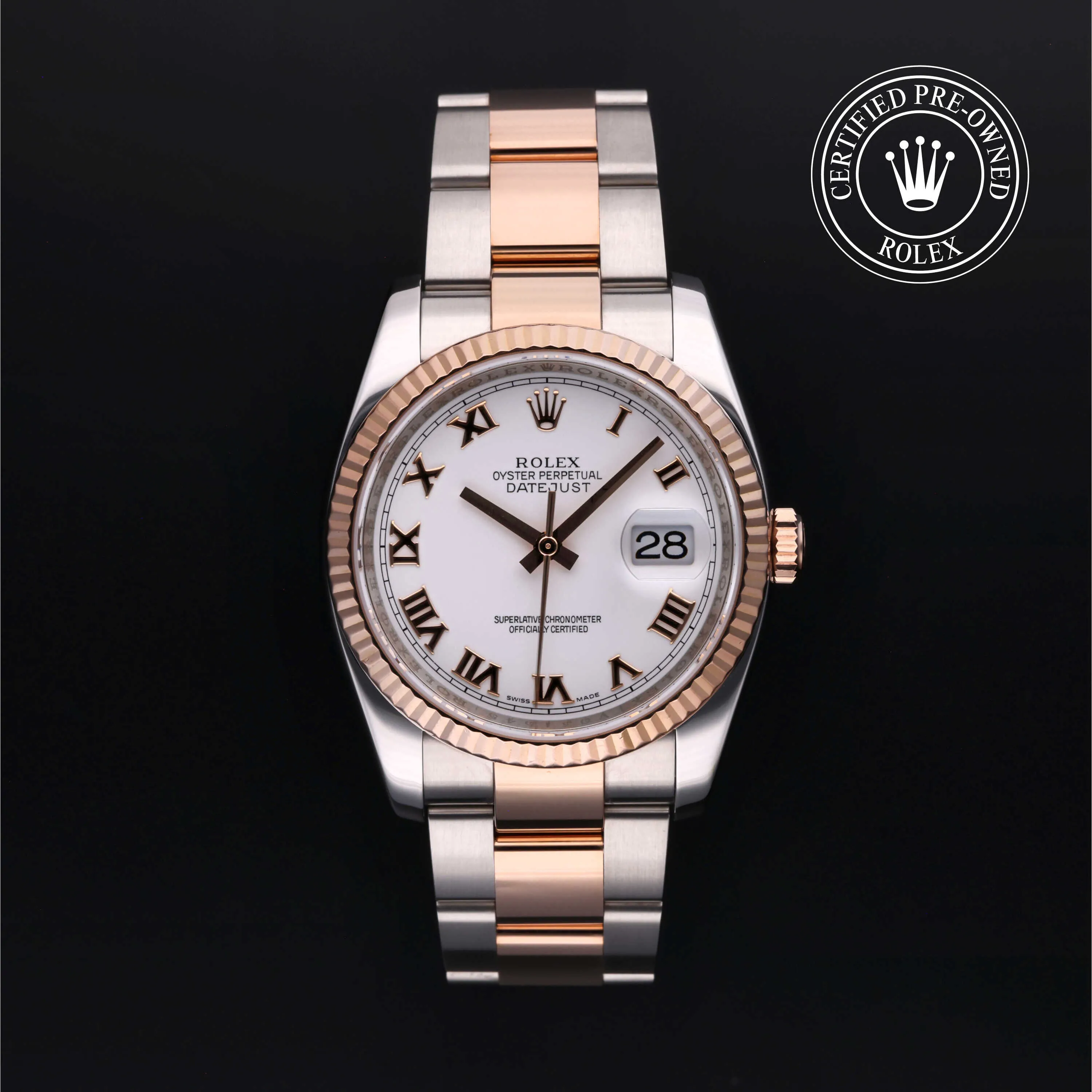 Rolex Datejust 36 116231 36mm Oystersteel and Everose gold White