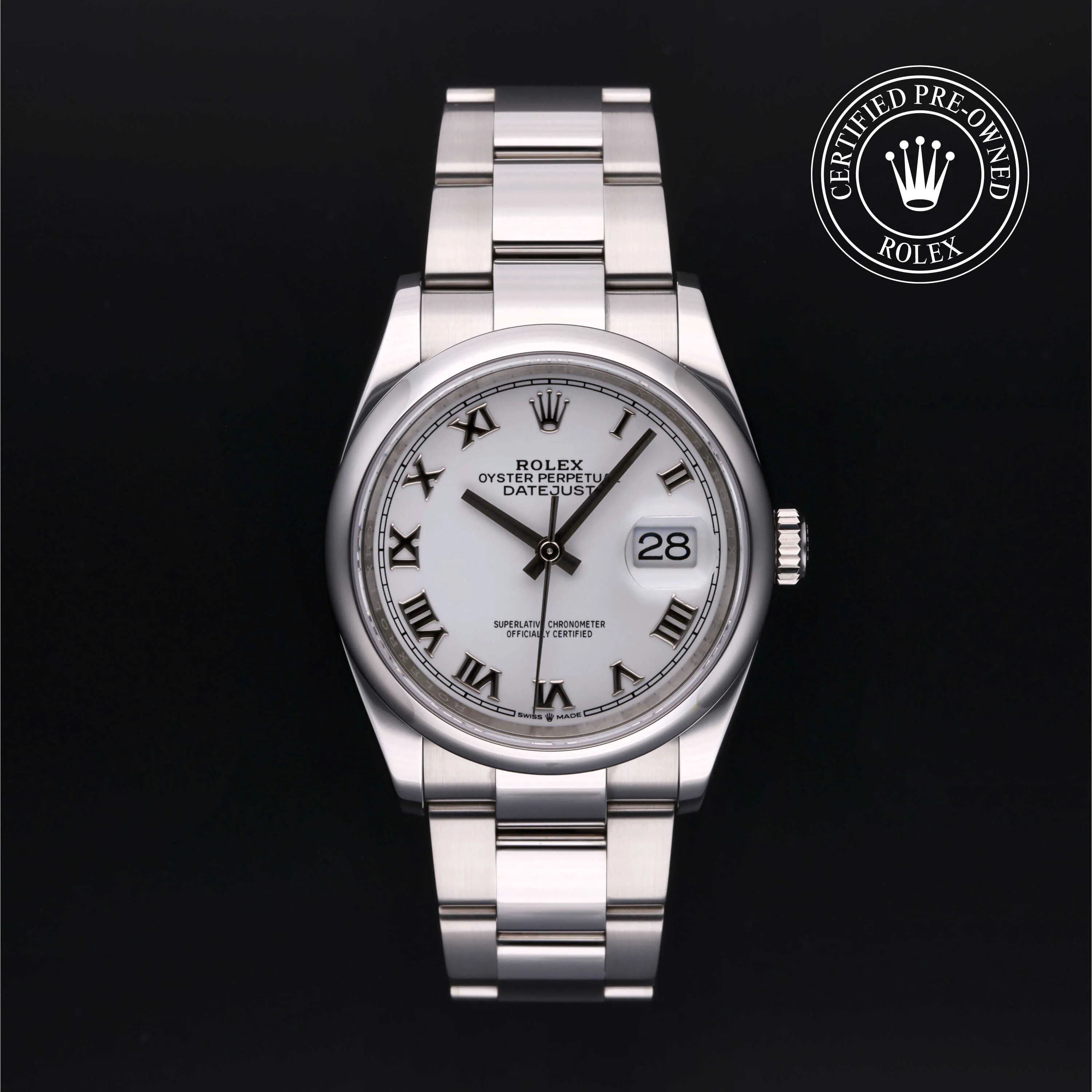 Rolex Datejust 36 126200 36mm Stainless steel White