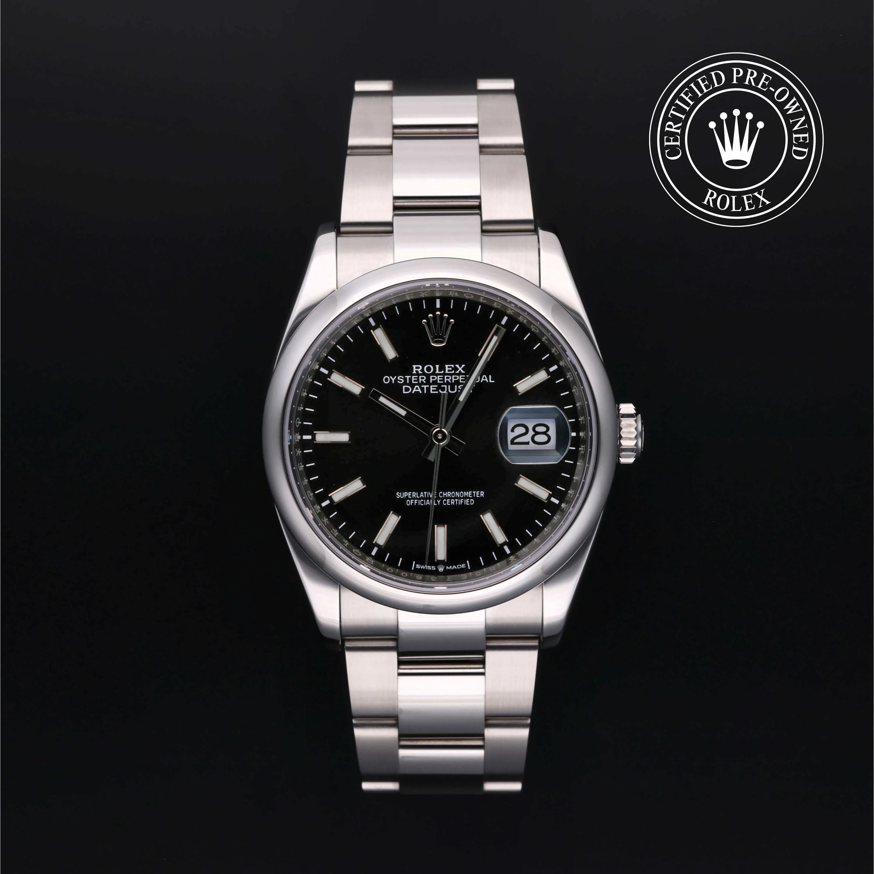 Rolex Datejust 36 126200 36mm Stainless steel Black