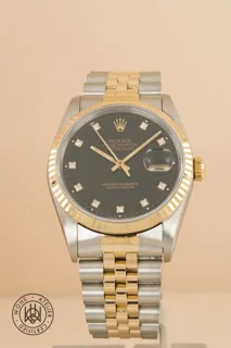 Rolex Datejust 36 16233 18k yellow gold Black