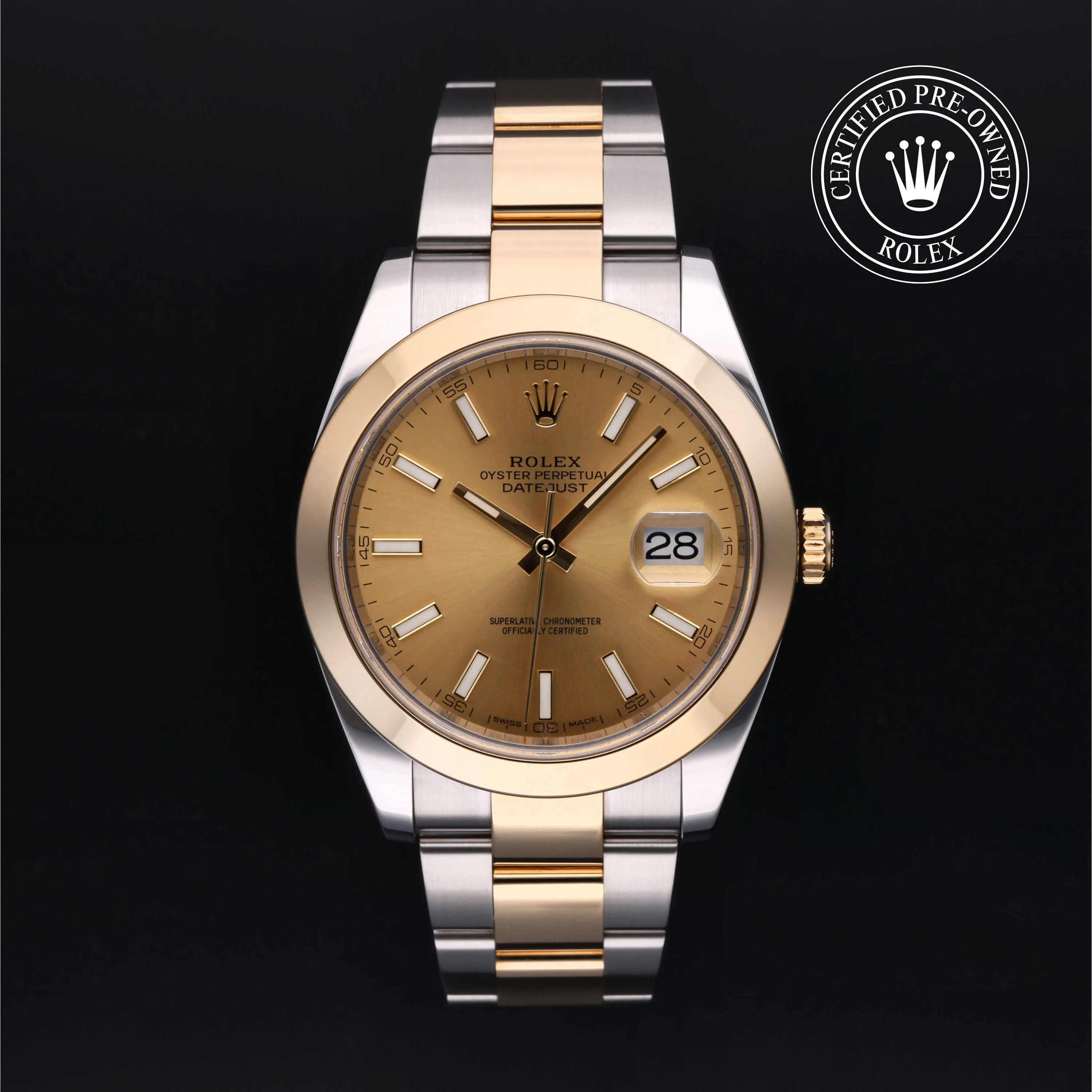 Rolex Datejust 41 126303 41mm Yellow gold and Oystersteel Champagne