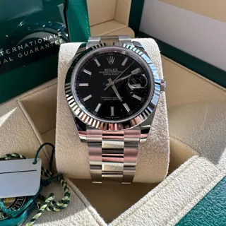 Rolex Datejust 126334-0017 White gold and Stainless steel Black