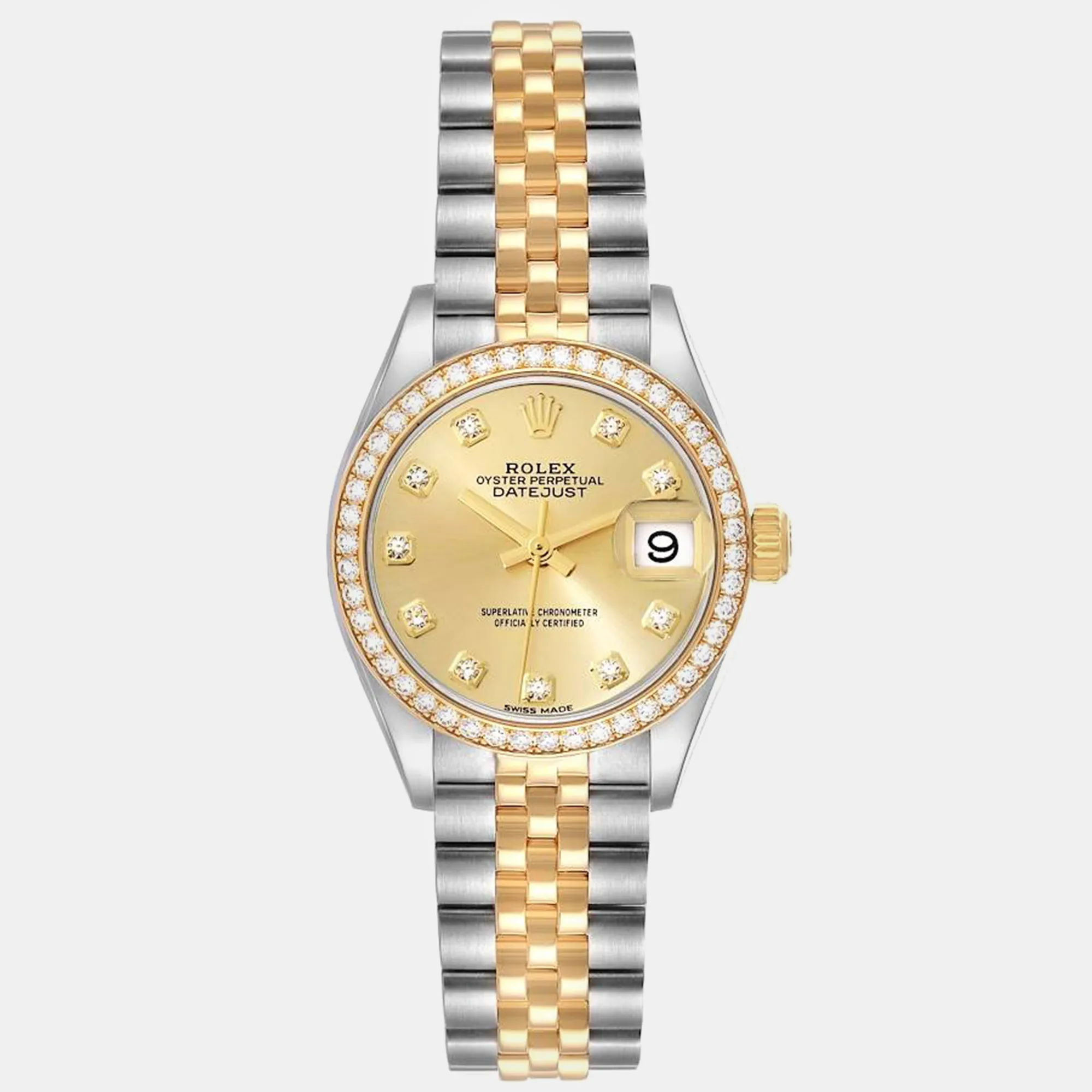 Rolex Datejust 28mm Yellow gold and stainless steel Champagne