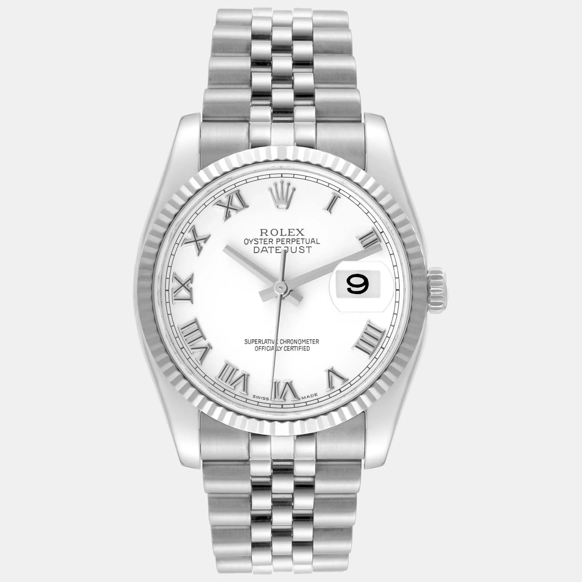 Rolex Datejust 36mm White gold and diamond-set White