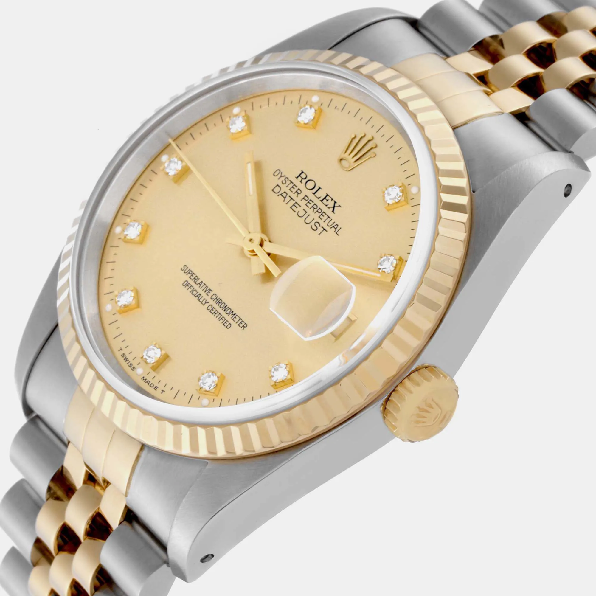 Rolex Datejust 36mm Yellow gold and stainless steel Champagne 10