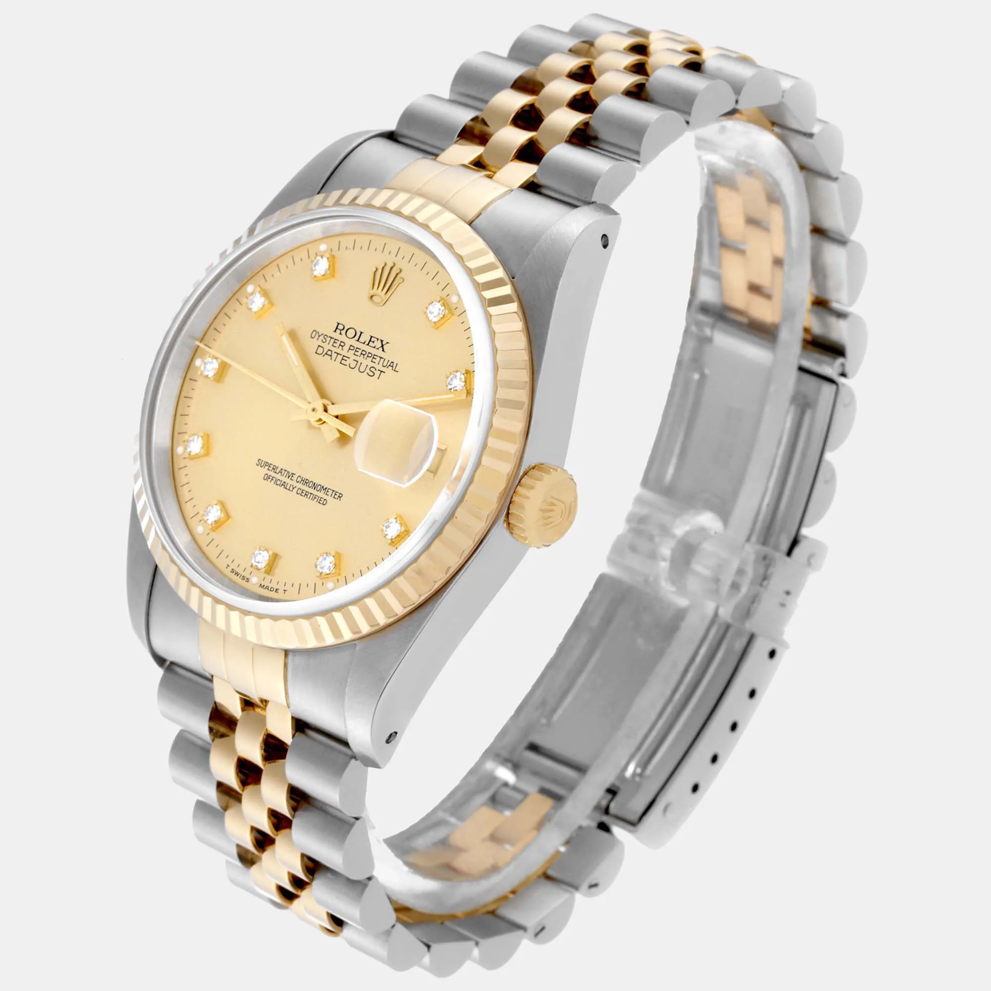 Rolex Datejust 36mm Yellow gold and stainless steel Champagne 3