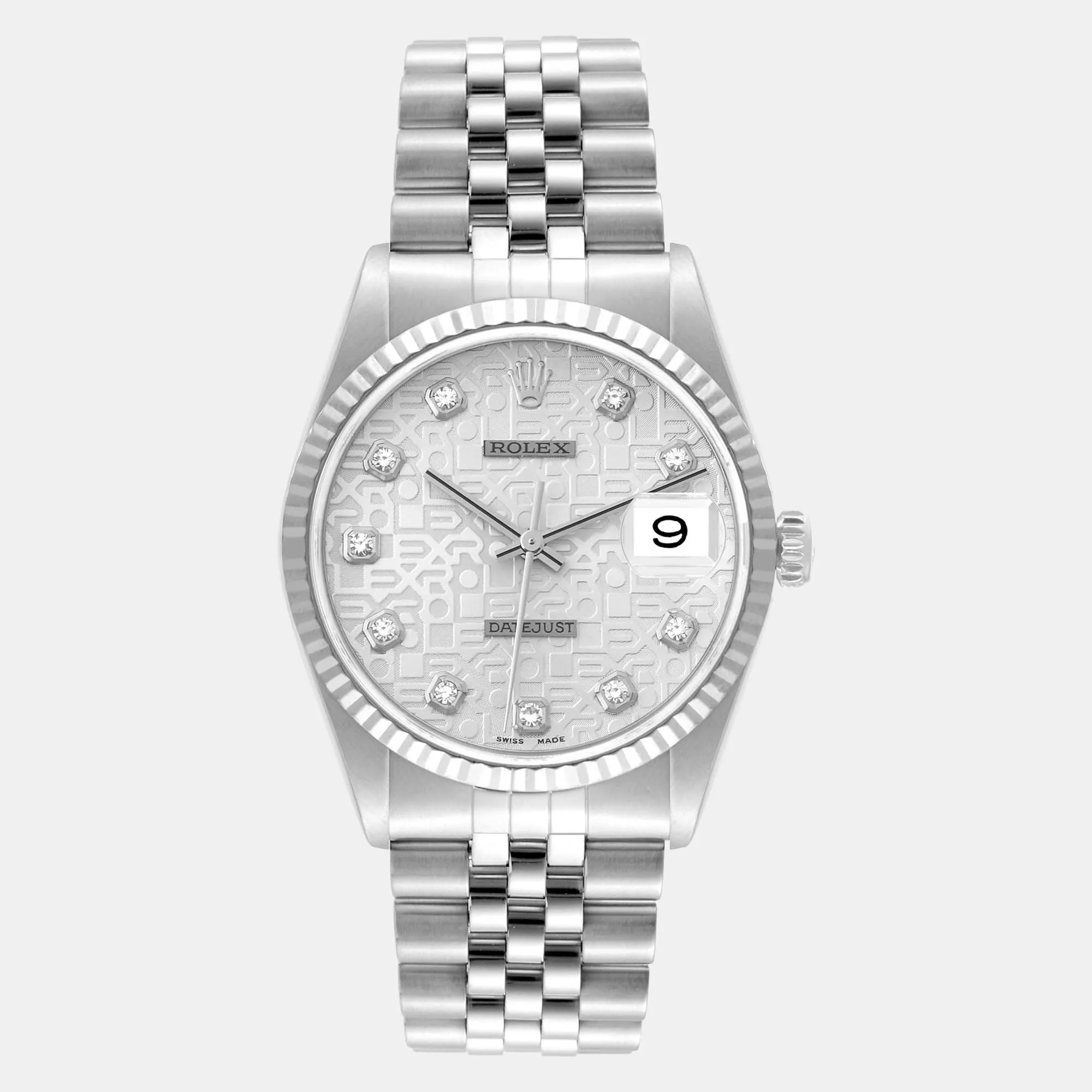 Rolex Datejust 36mm White gold and diamond-set White