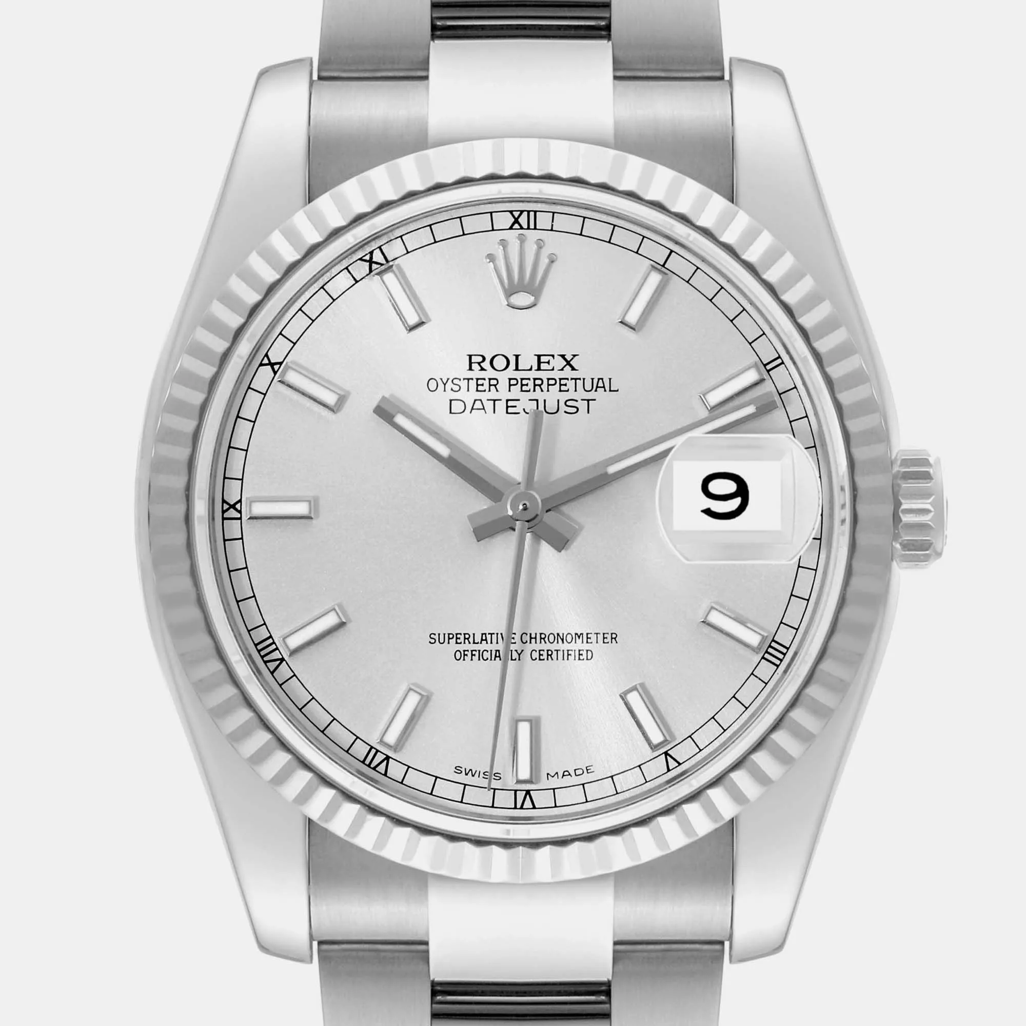 Rolex Datejust 36mm White gold and diamond-set Silver 2