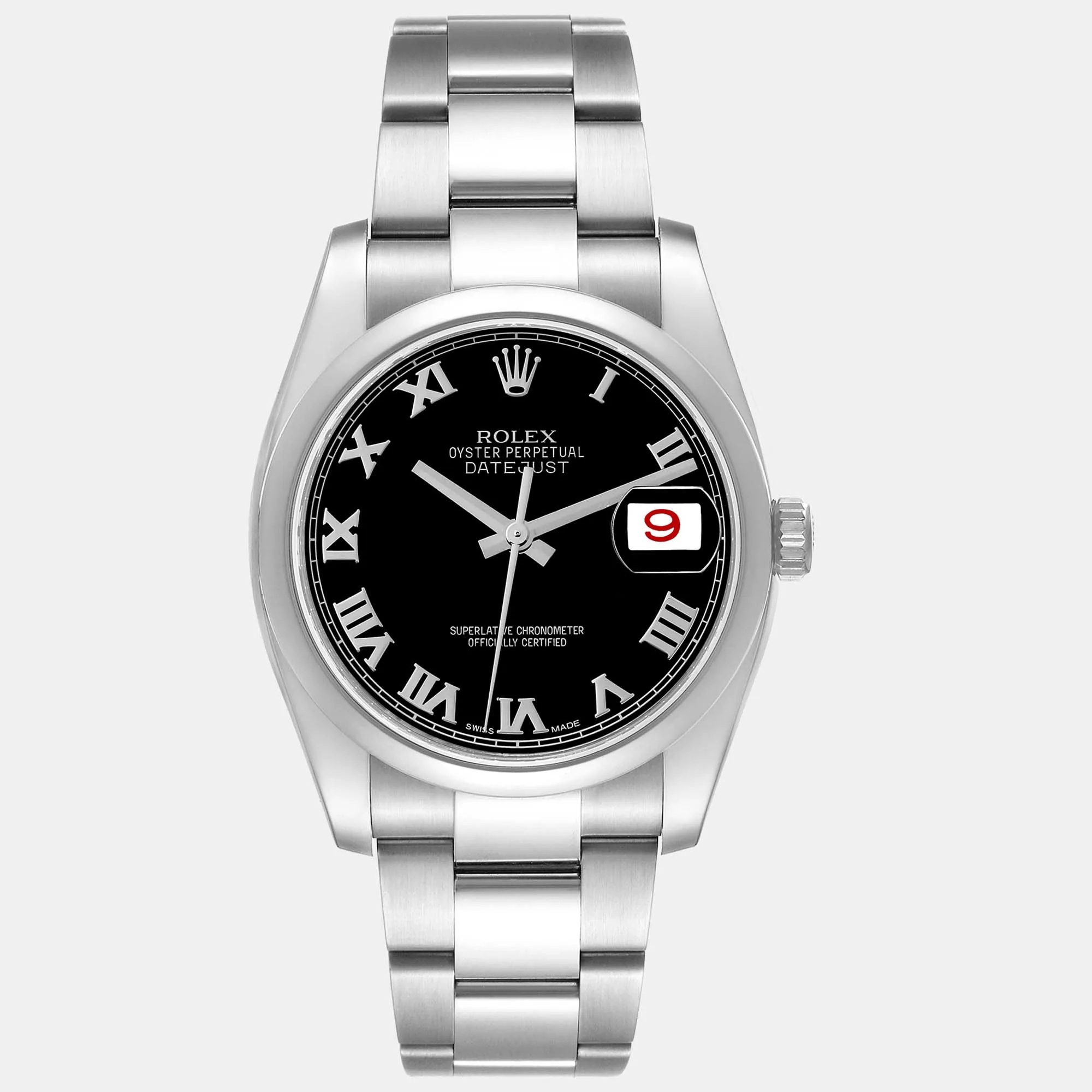 Rolex Datejust 36mm Stainless steel Black