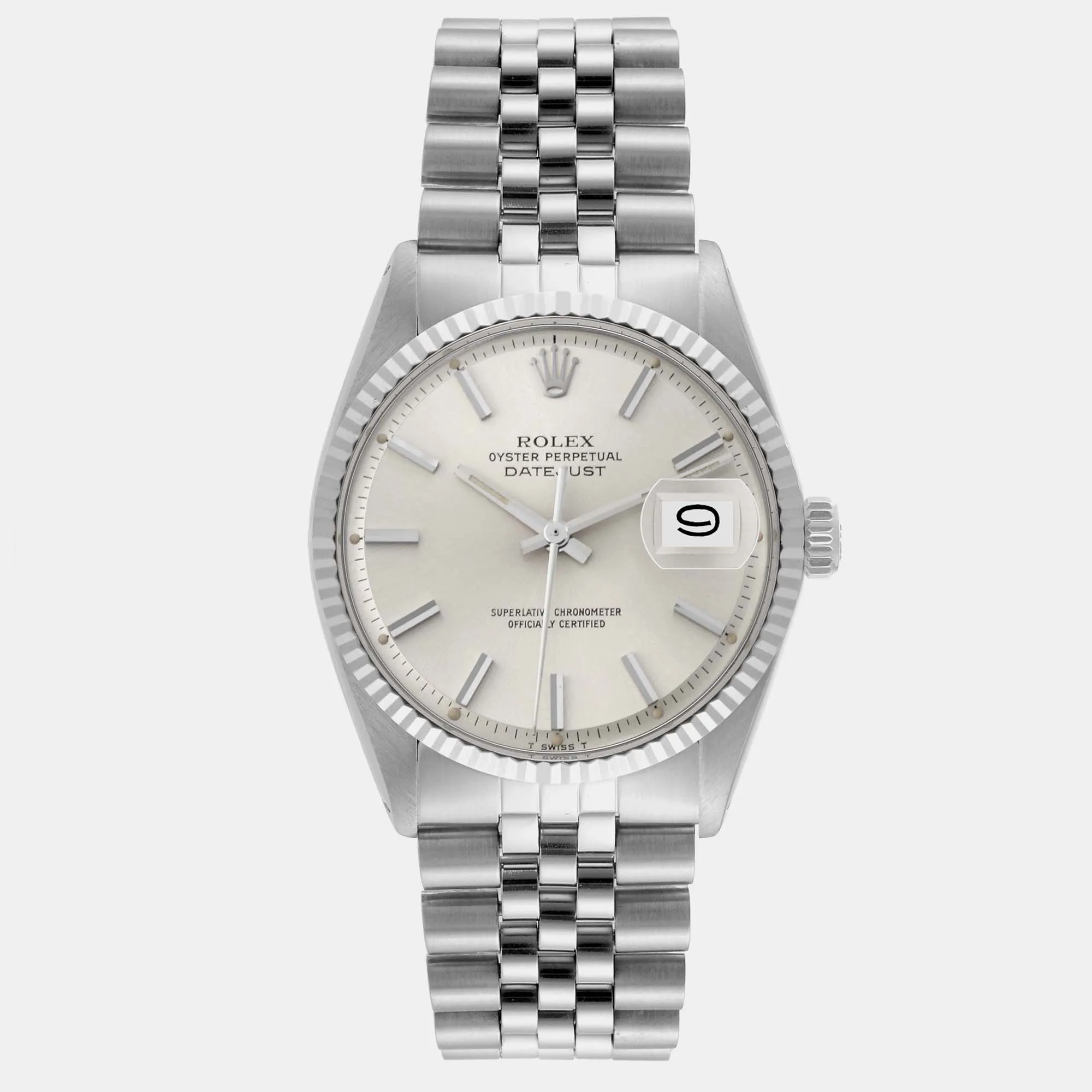 Rolex Datejust 36mm White gold and diamond-set Silver