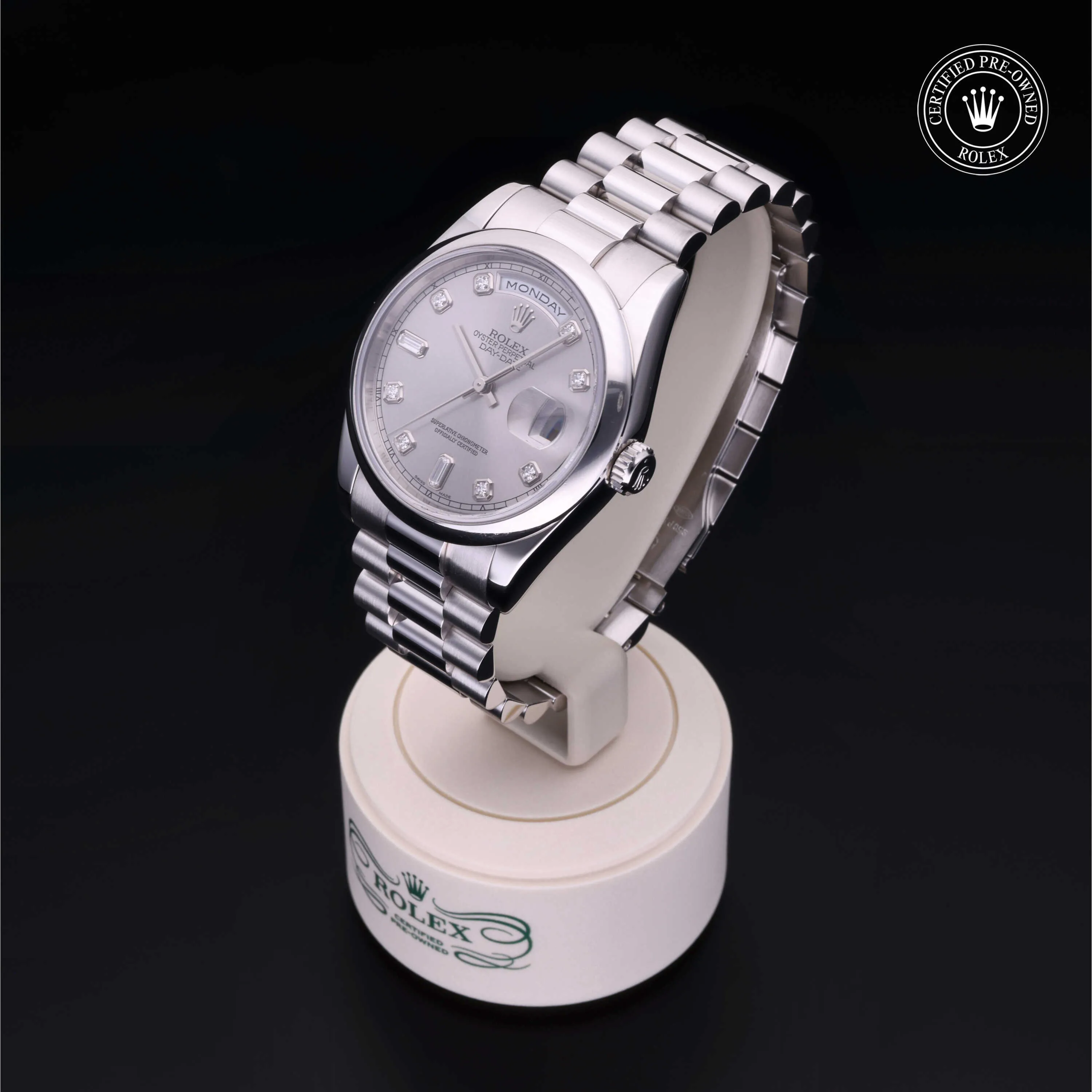 Rolex Day-Date 36 118206 36mm Platinum Gray 2