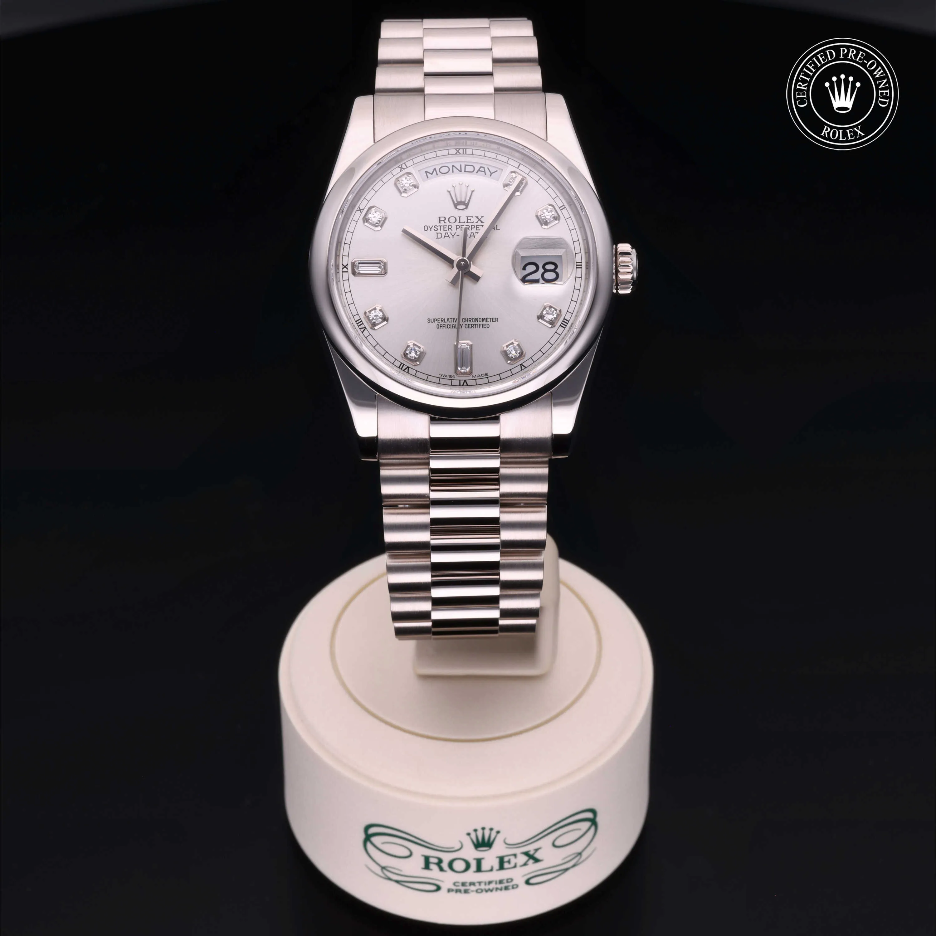 Rolex Day-Date 36 118209 36mm White gold Silver 1