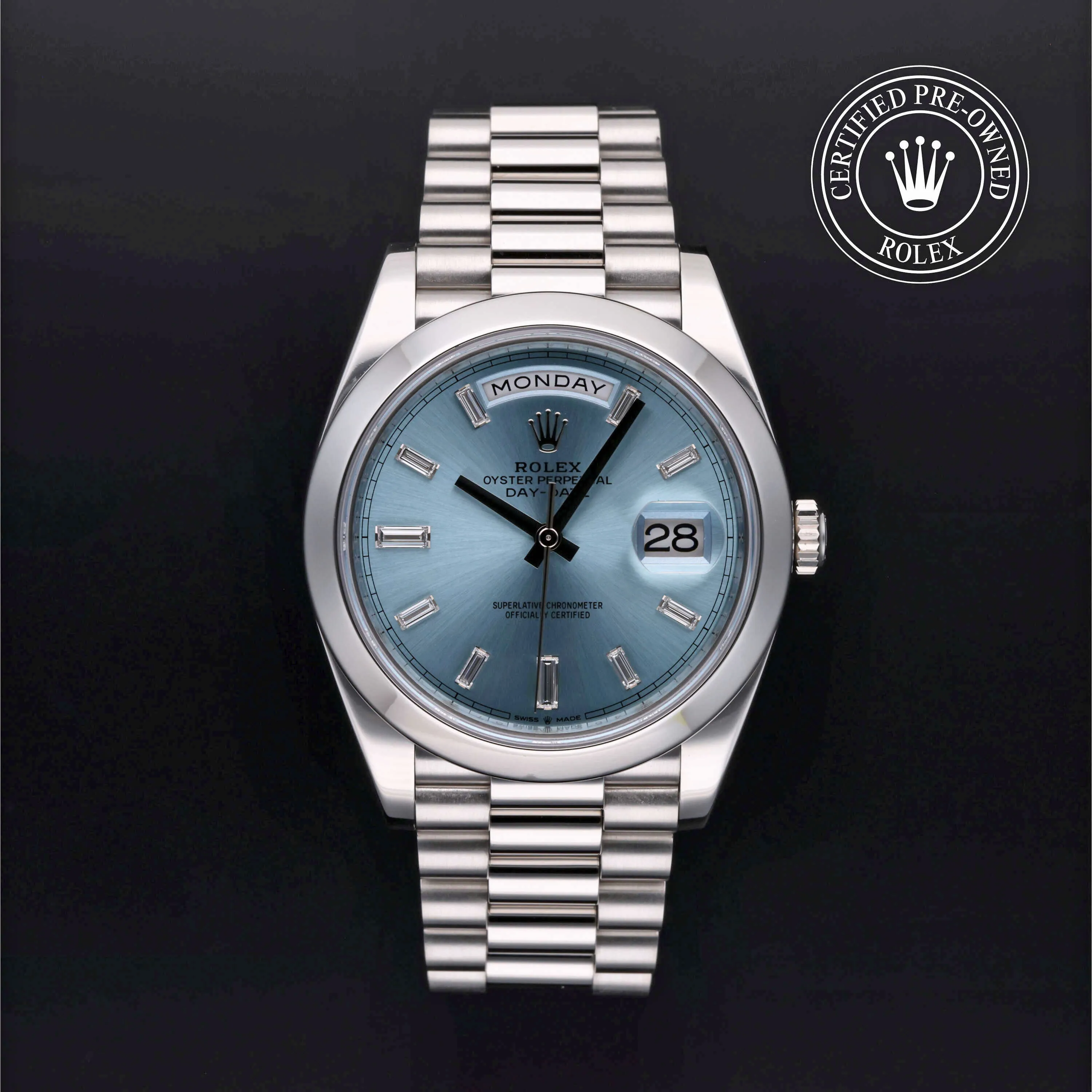 Rolex Day-Date 40 228206 40mm Platinum Blue