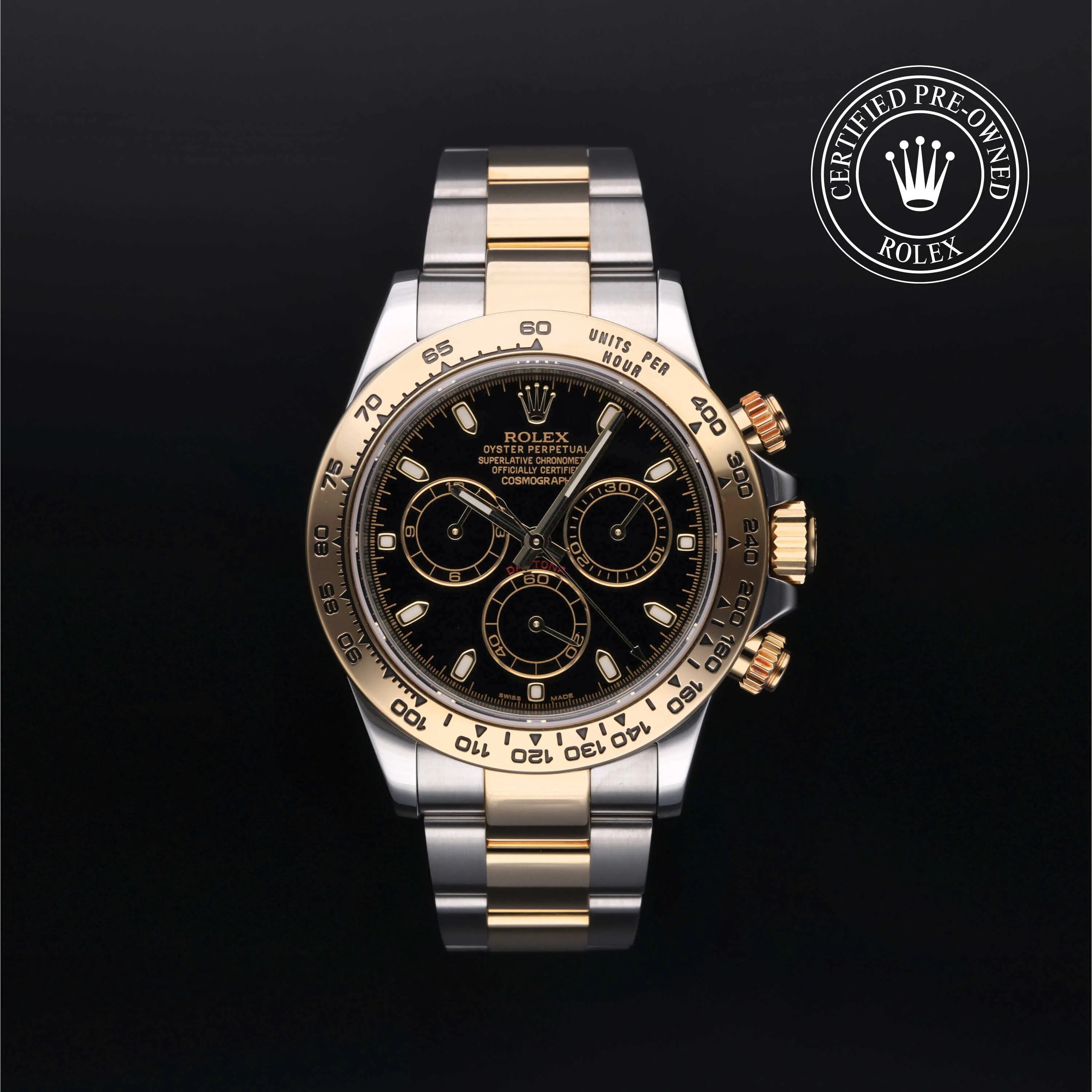 Rolex Daytona 116503 40mm Yellow gold and stainless steel Black