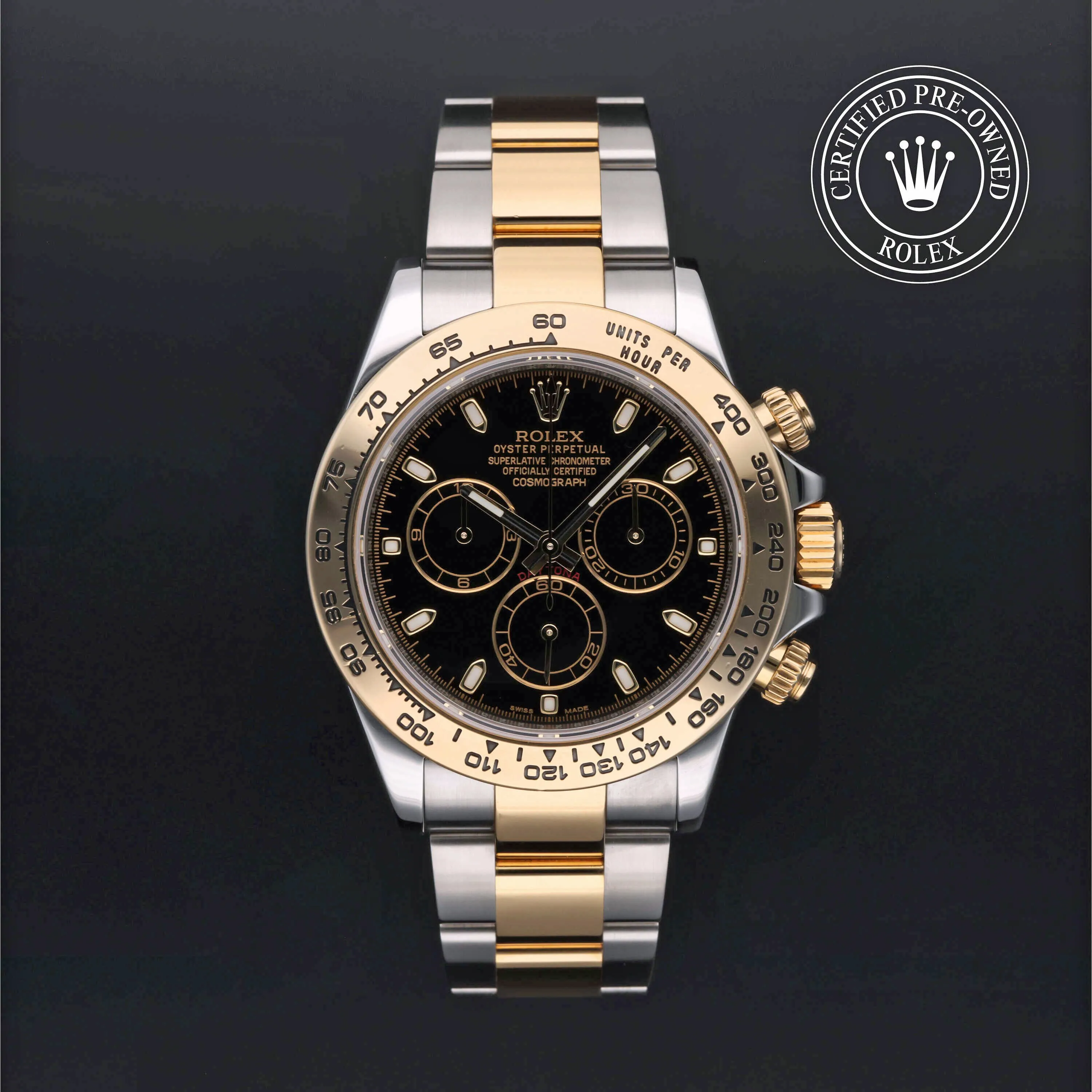 Rolex Daytona 116503 40mm Yellow gold and stainless steel Black