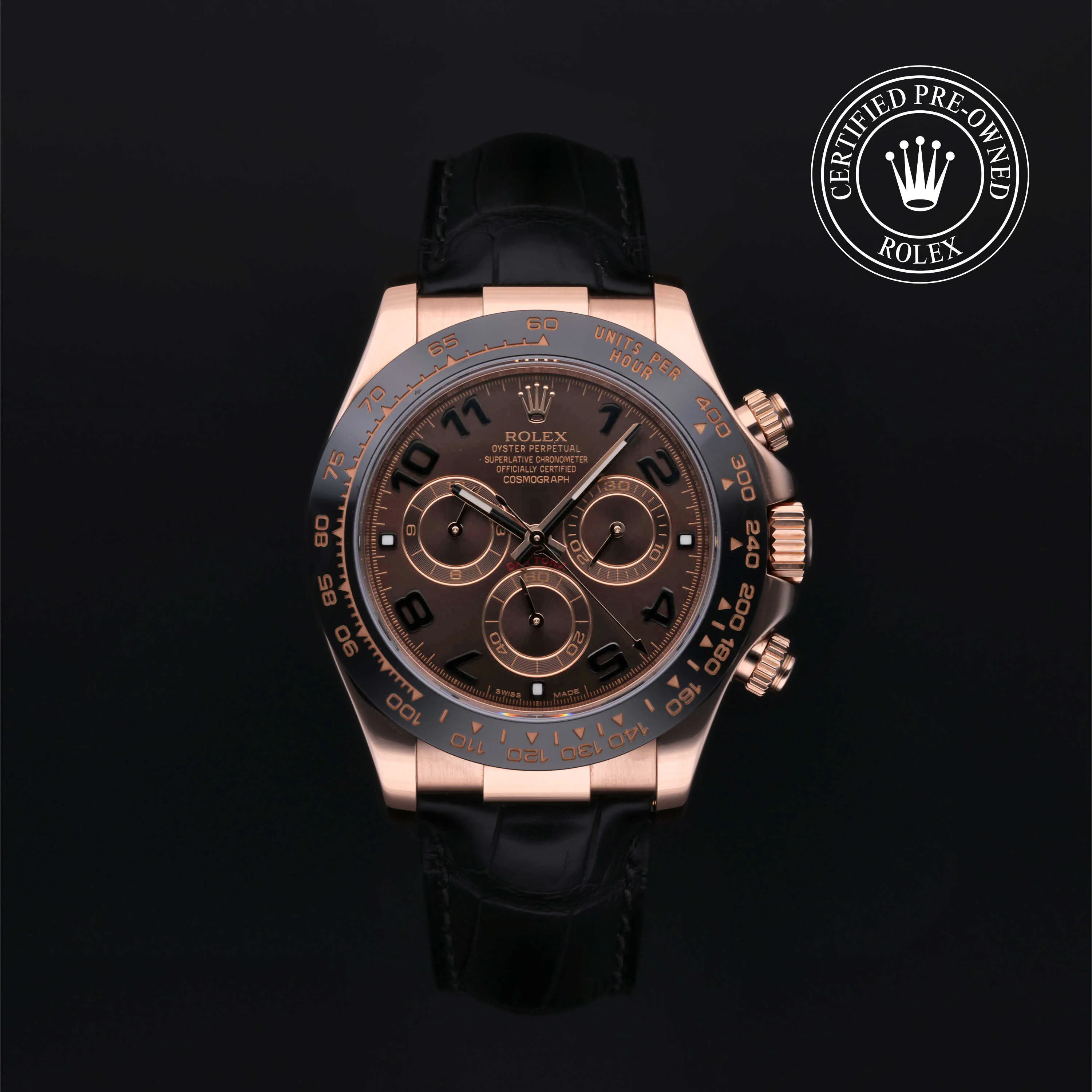 Rolex Daytona 116515ln 40mm Rose gold Brown