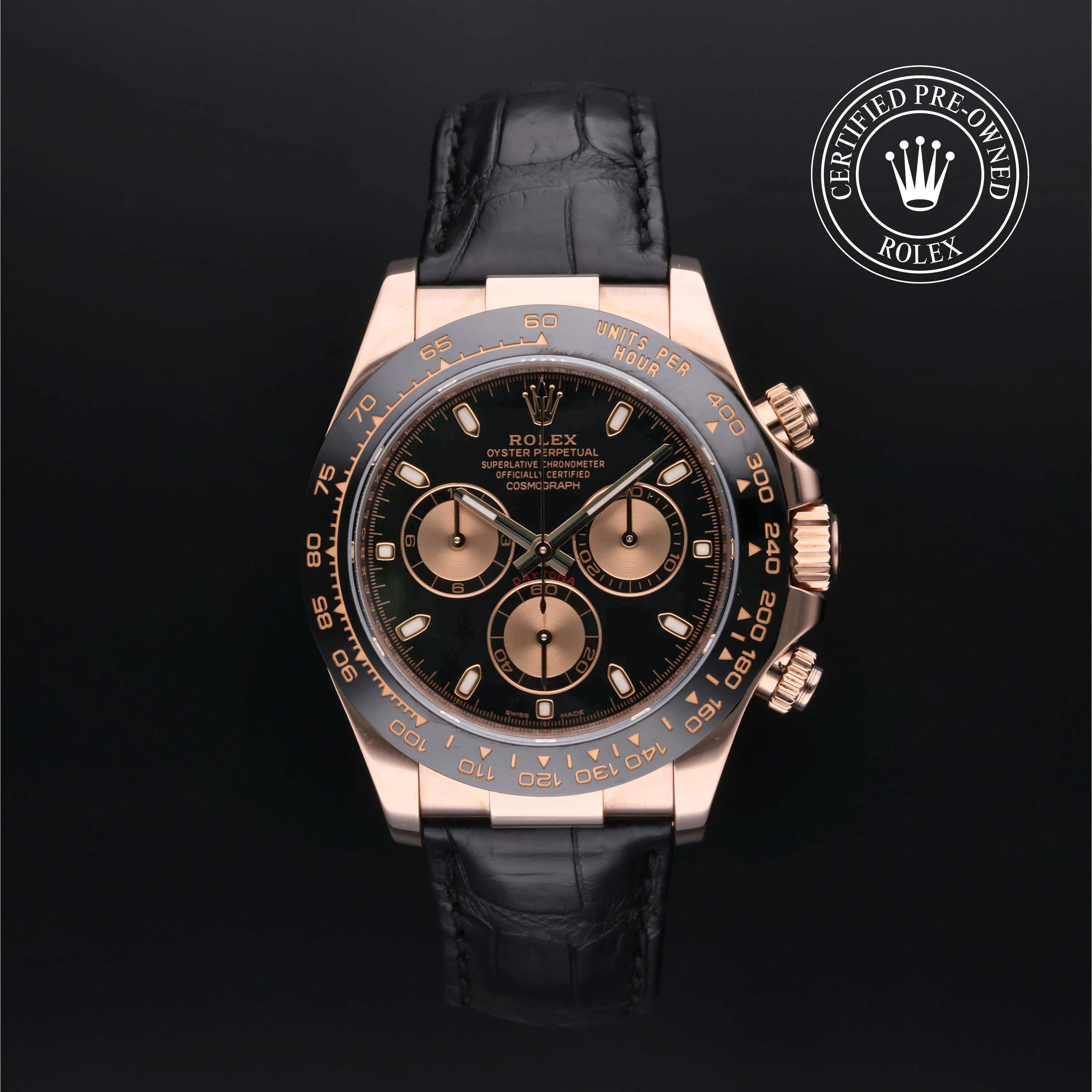 Rolex Daytona 116515ln 40mm Rose gold Black