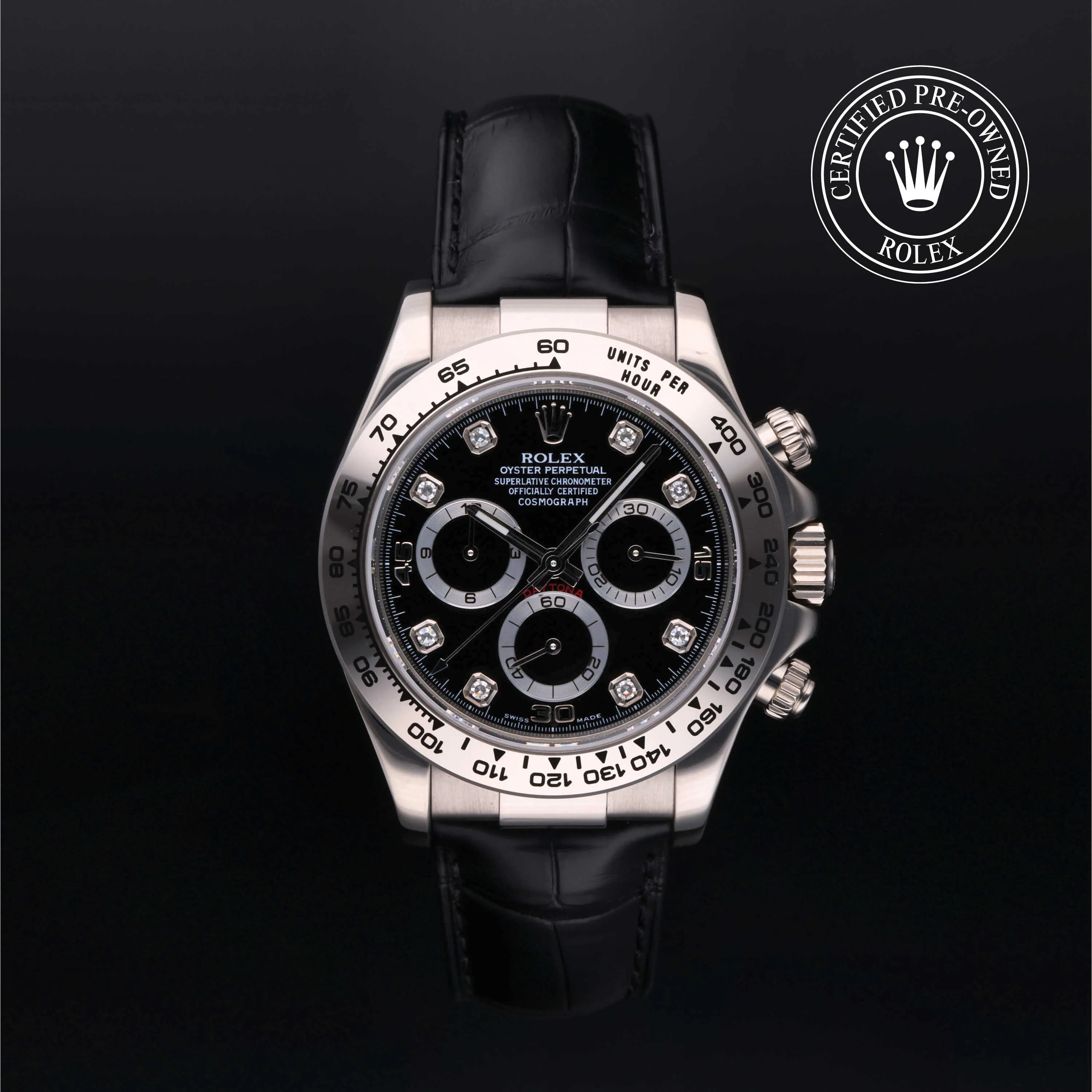 Rolex Daytona 116519 40mm White gold Black