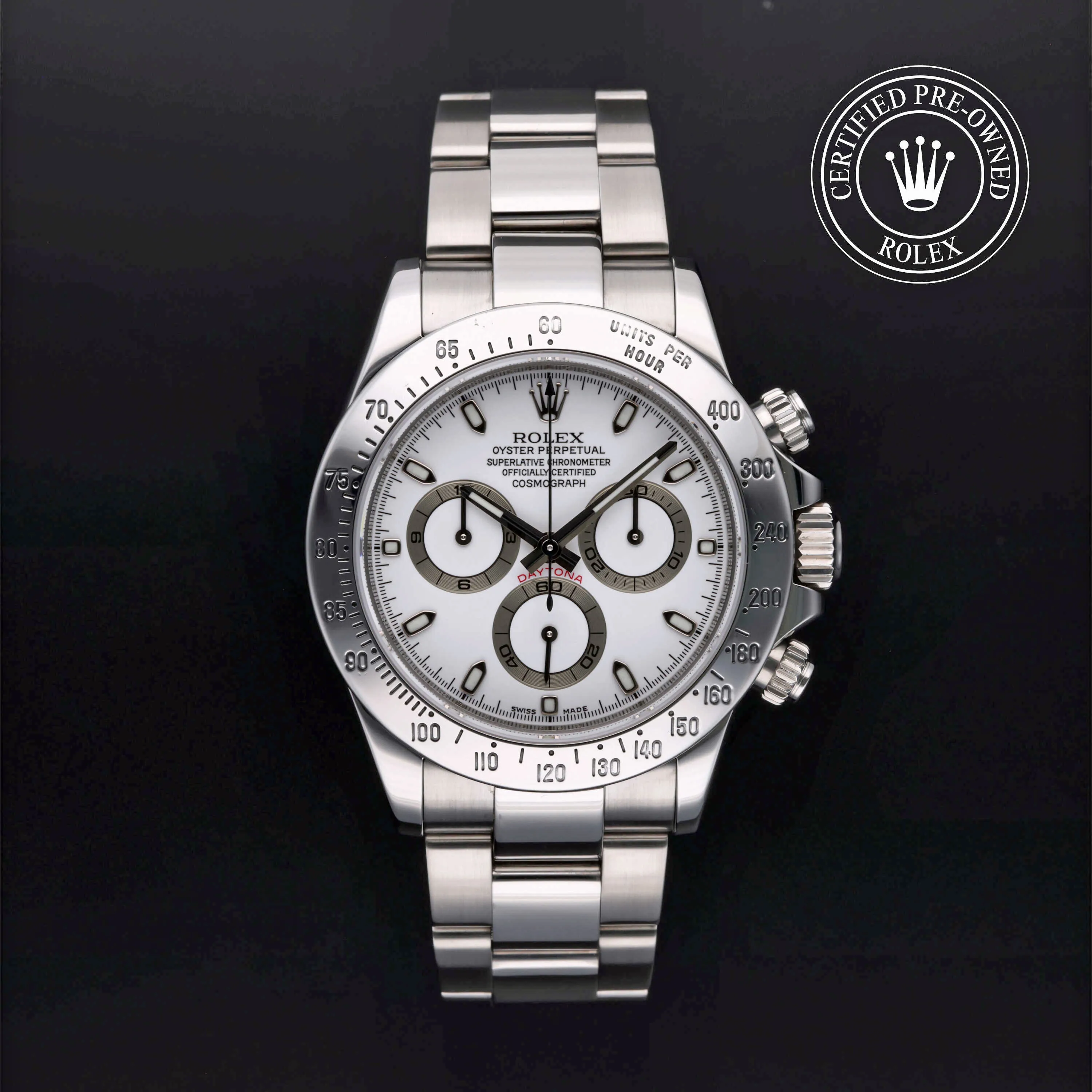 Rolex Daytona 116520 40mm Stainless steel White