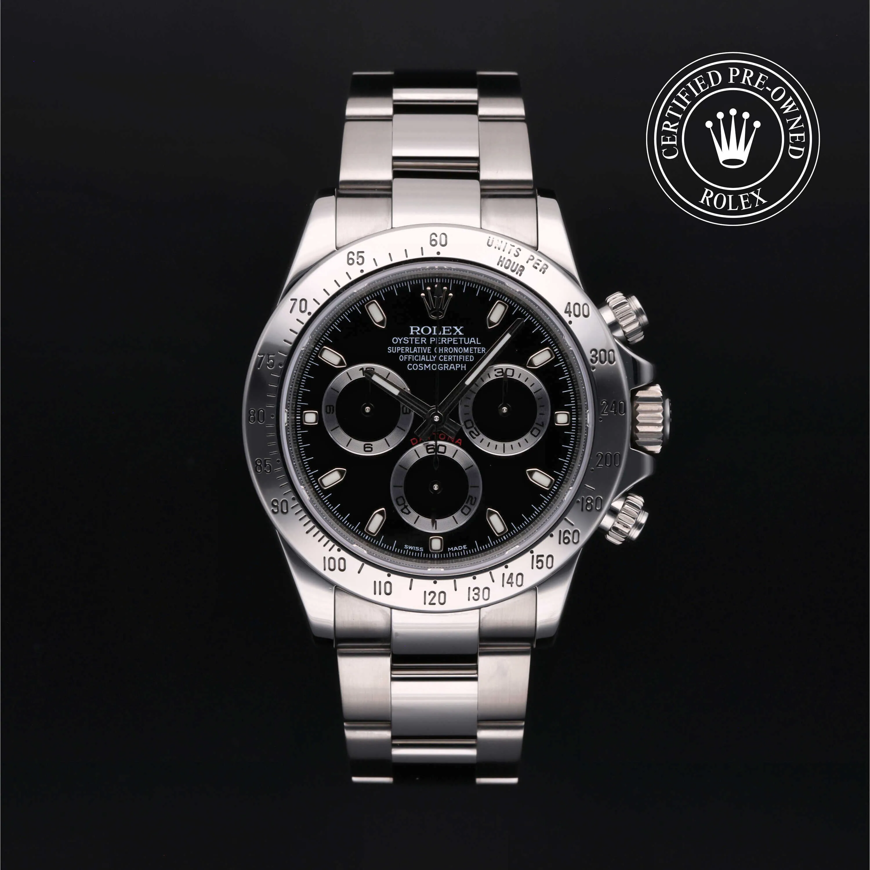 Rolex Daytona 116520 40mm Stainless steel Black