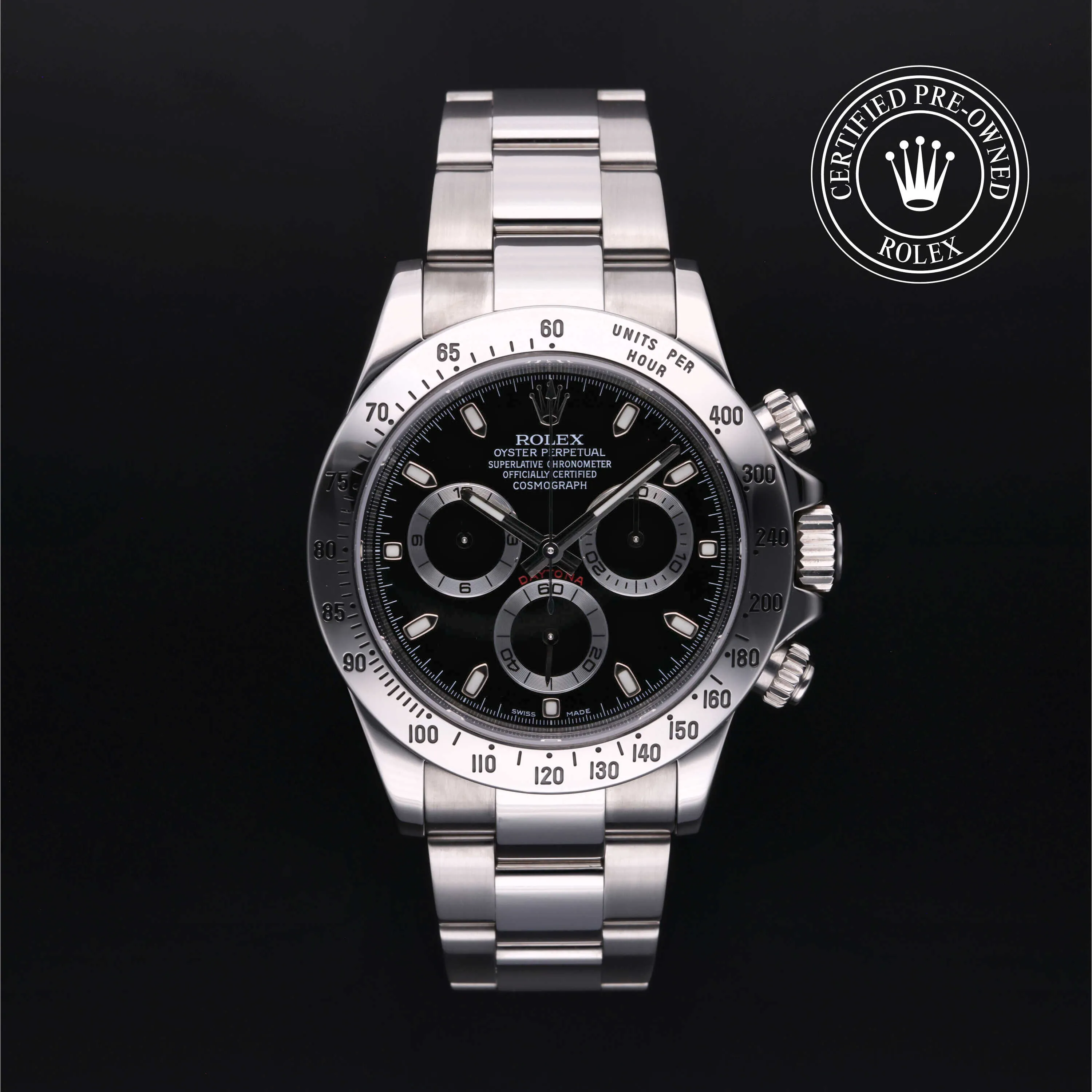 Rolex Daytona 116520 40mm Stainless steel Black