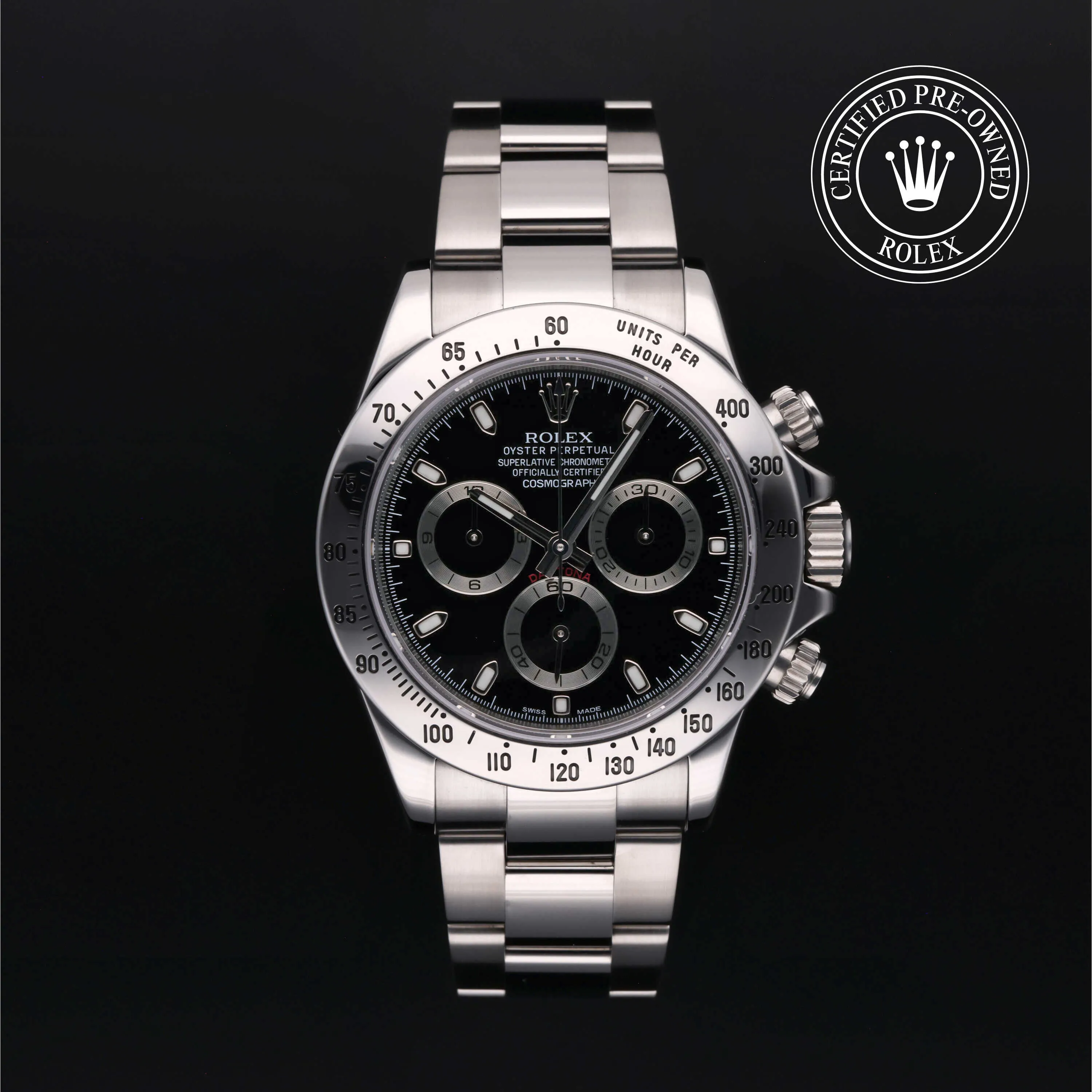 Rolex Daytona 116520 40mm Stainless steel Black