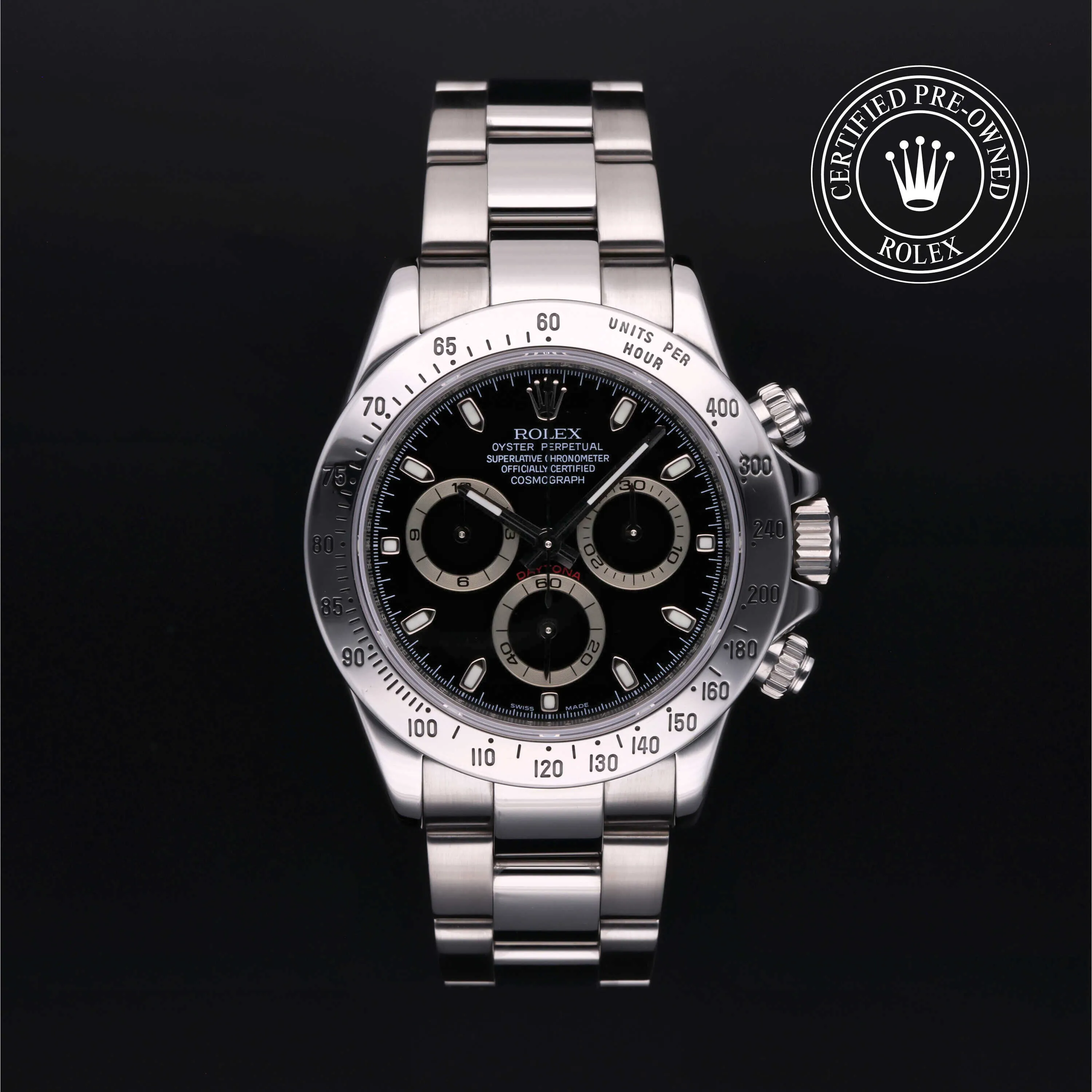 Rolex Daytona 116520 40mm Stainless steel Black