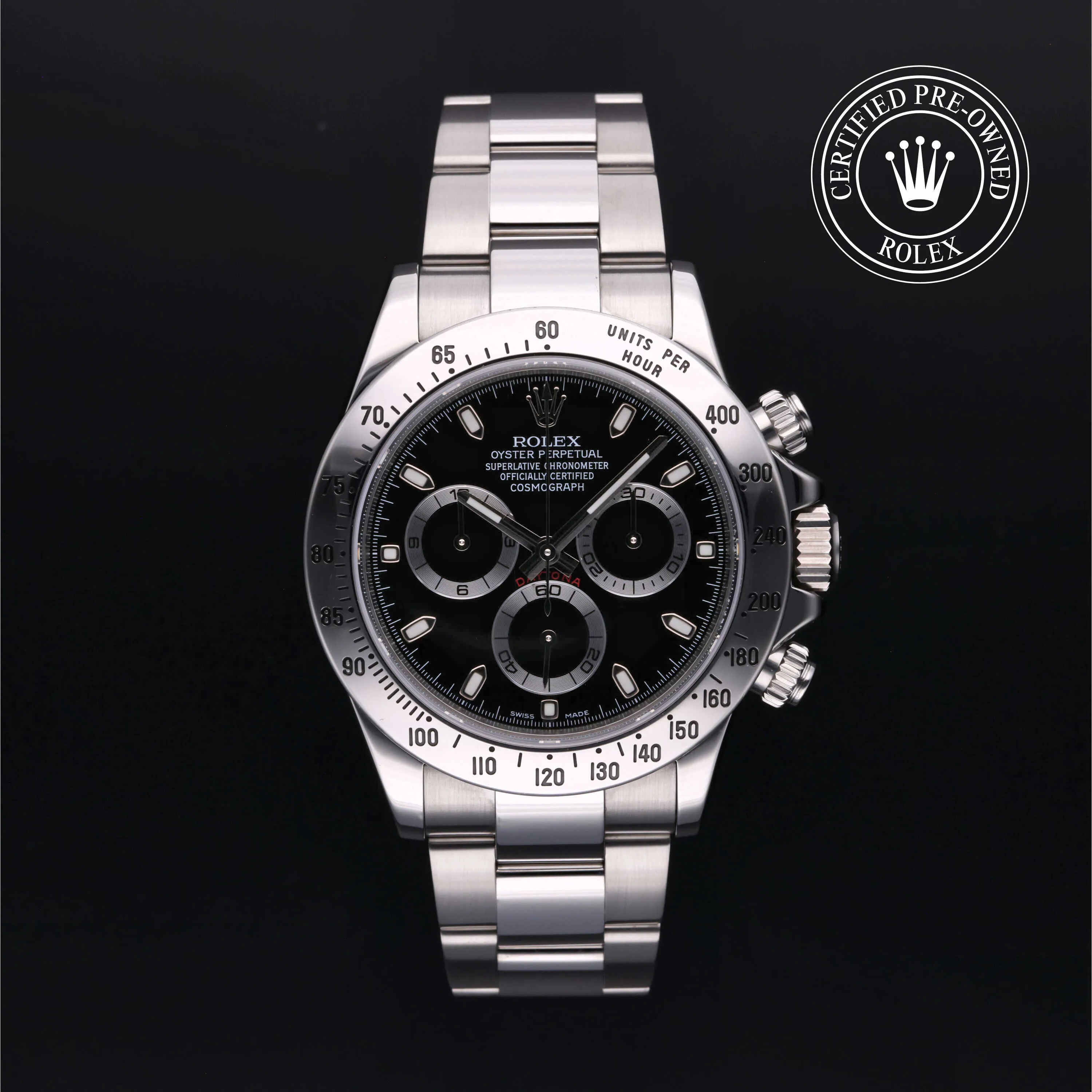 Rolex Daytona 116520 40mm Stainless steel Black