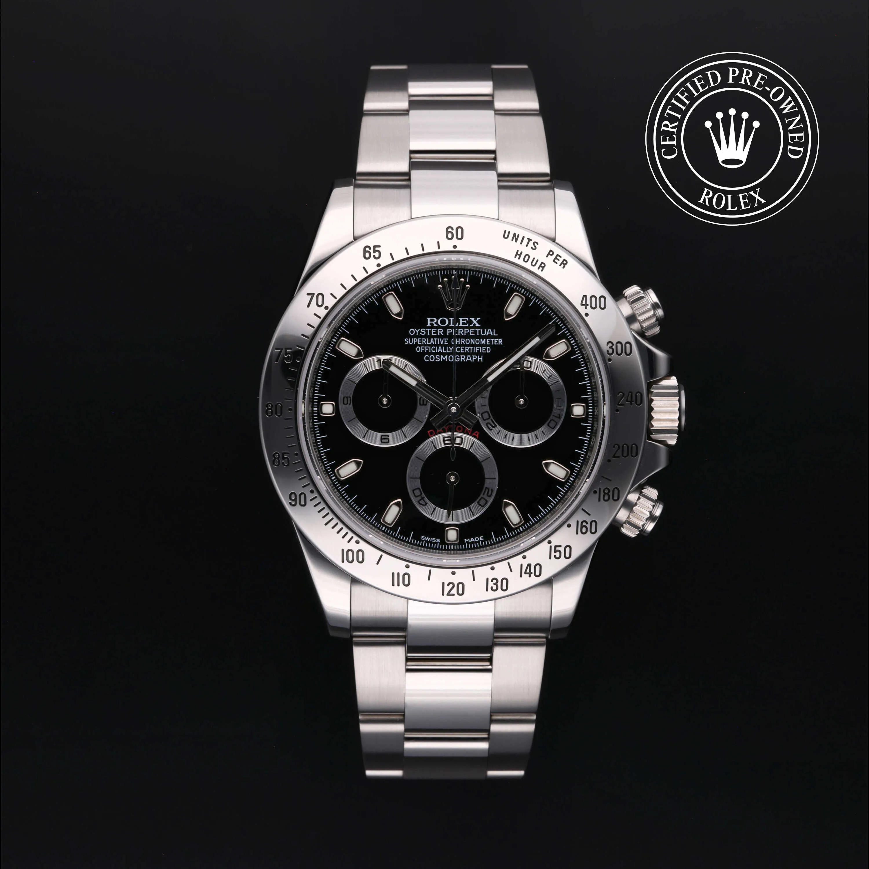 Rolex Daytona 116520 40mm Stainless steel Black