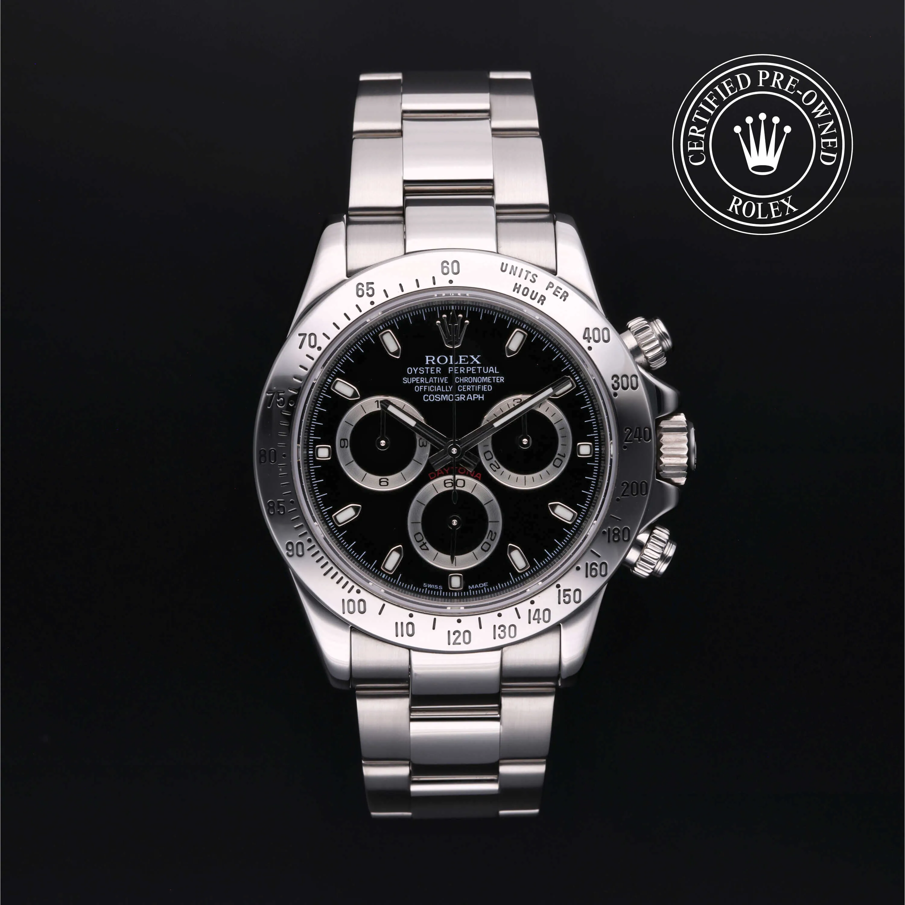 Rolex Daytona 116520 40mm Stainless steel Black