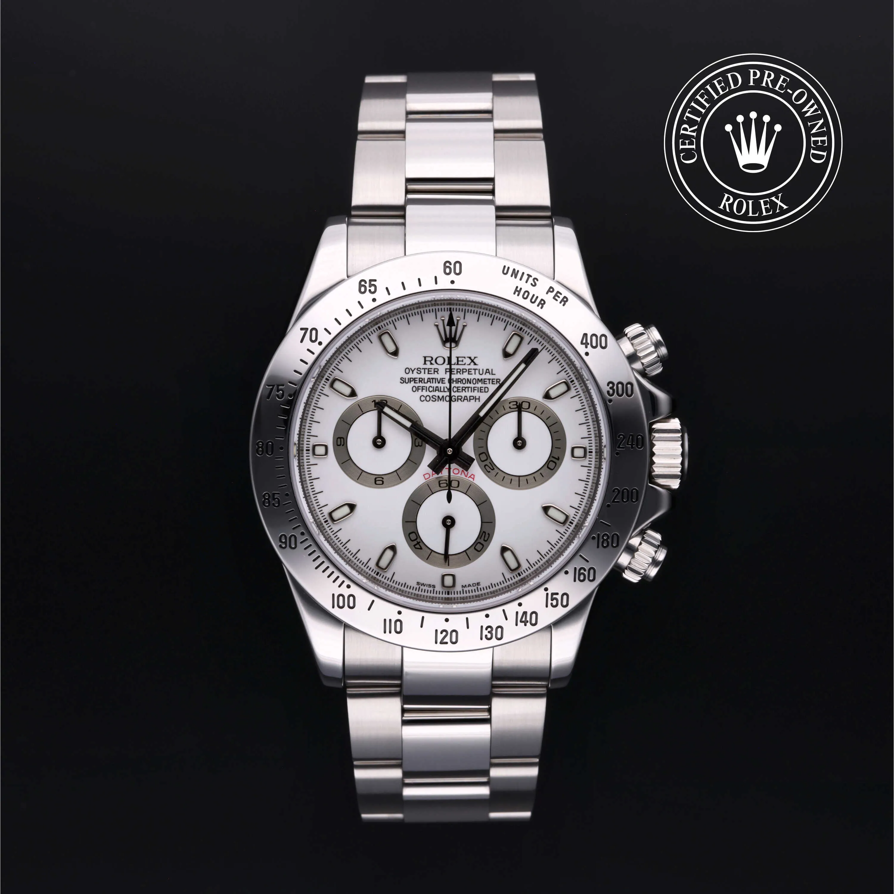 Rolex Daytona 116520 40mm Stainless steel White