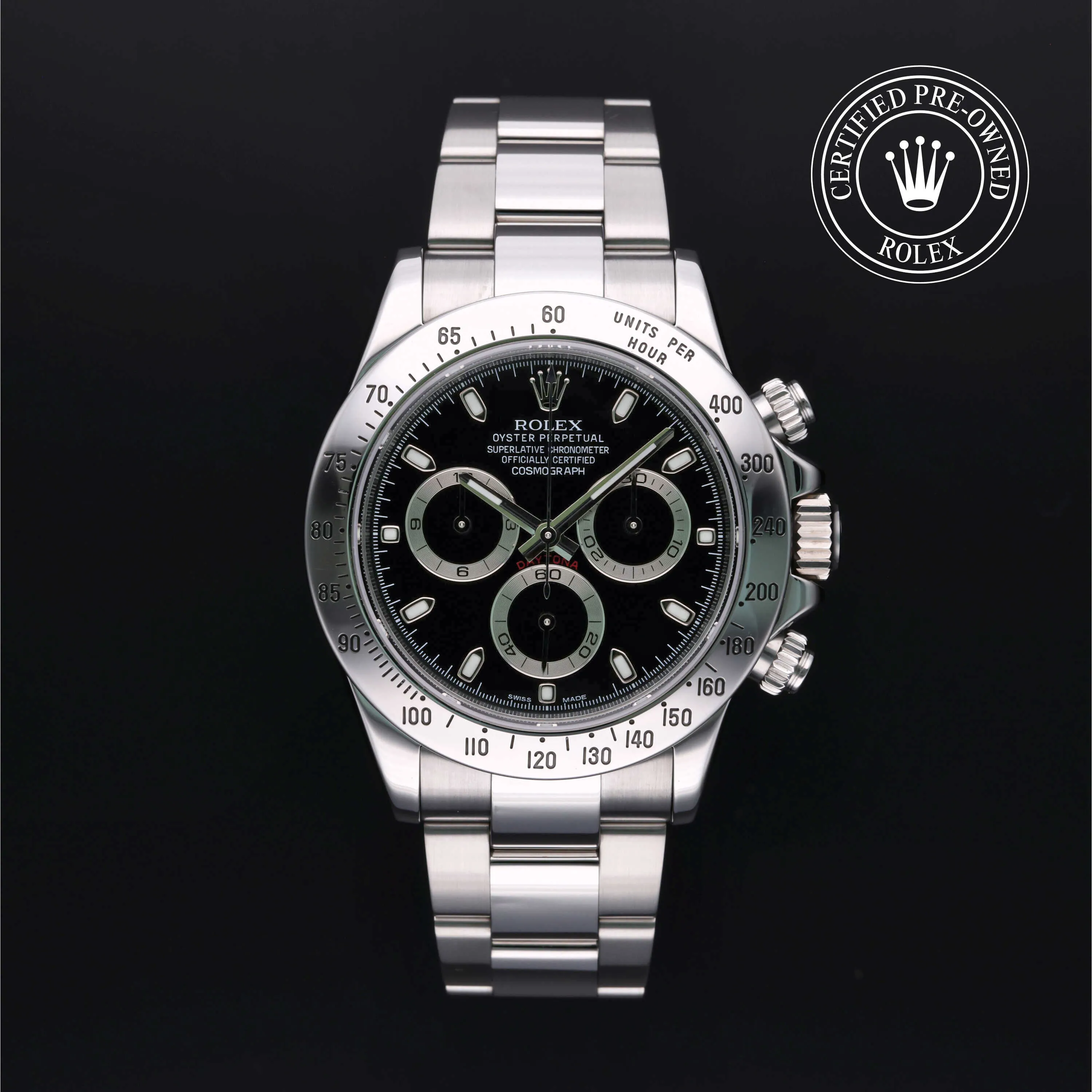 Rolex Daytona 116520 40mm Stainless steel Black