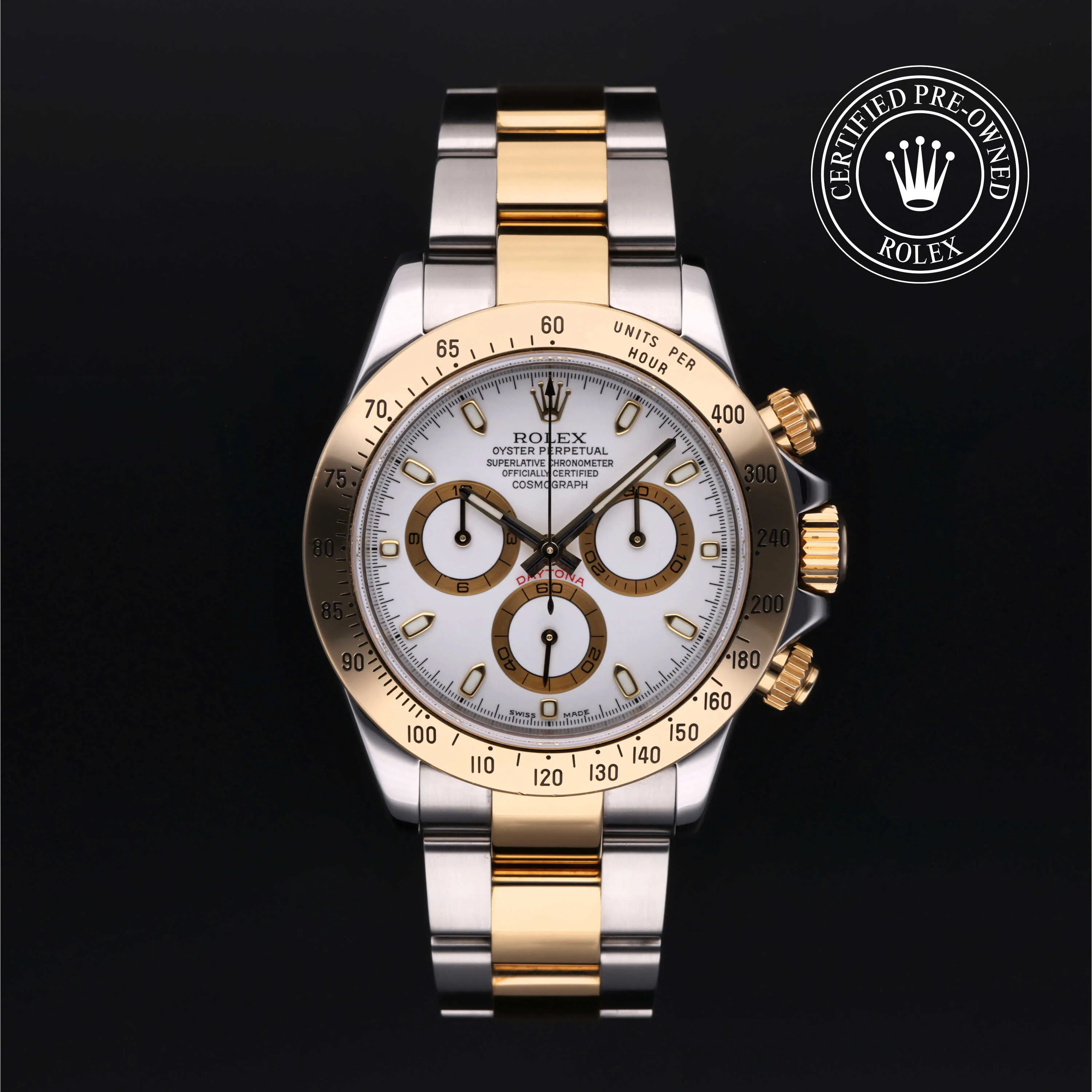 Rolex Daytona 116523 40mm Yellow gold and Oystersteel White