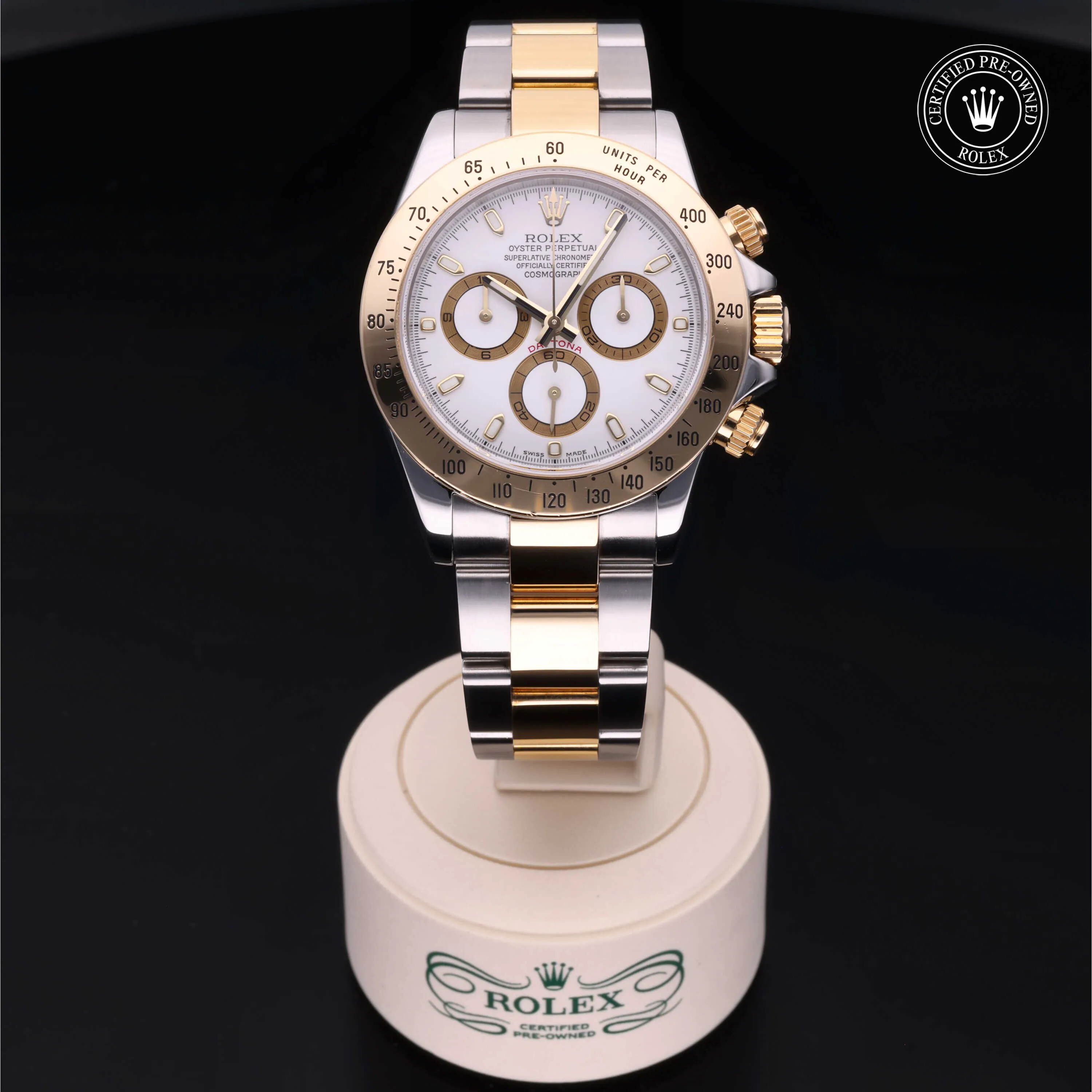 Rolex Daytona 116523 40mm Yellow gold and Oystersteel White 1