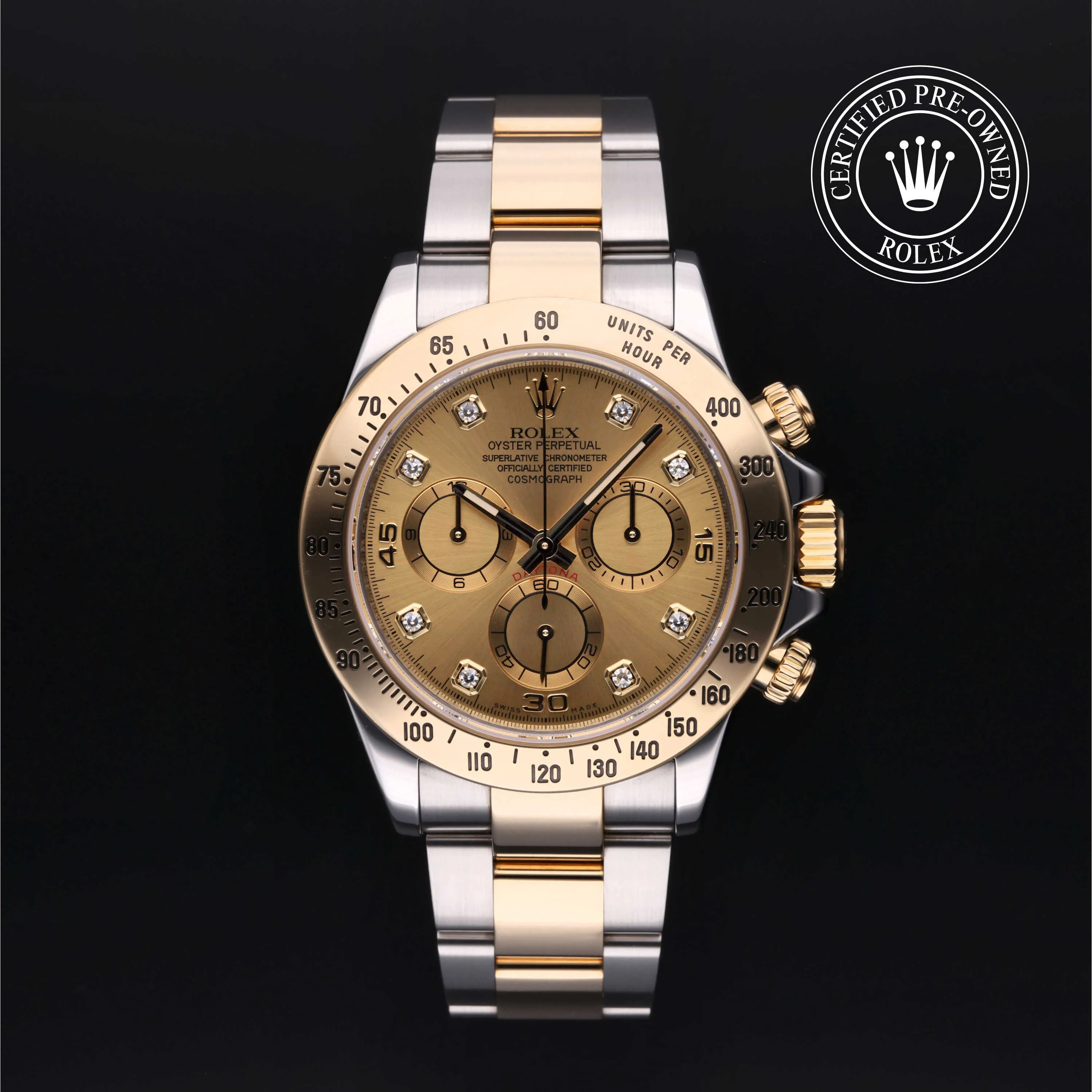 Rolex Daytona 116523 40mm Yellow gold and Oystersteel Champagne