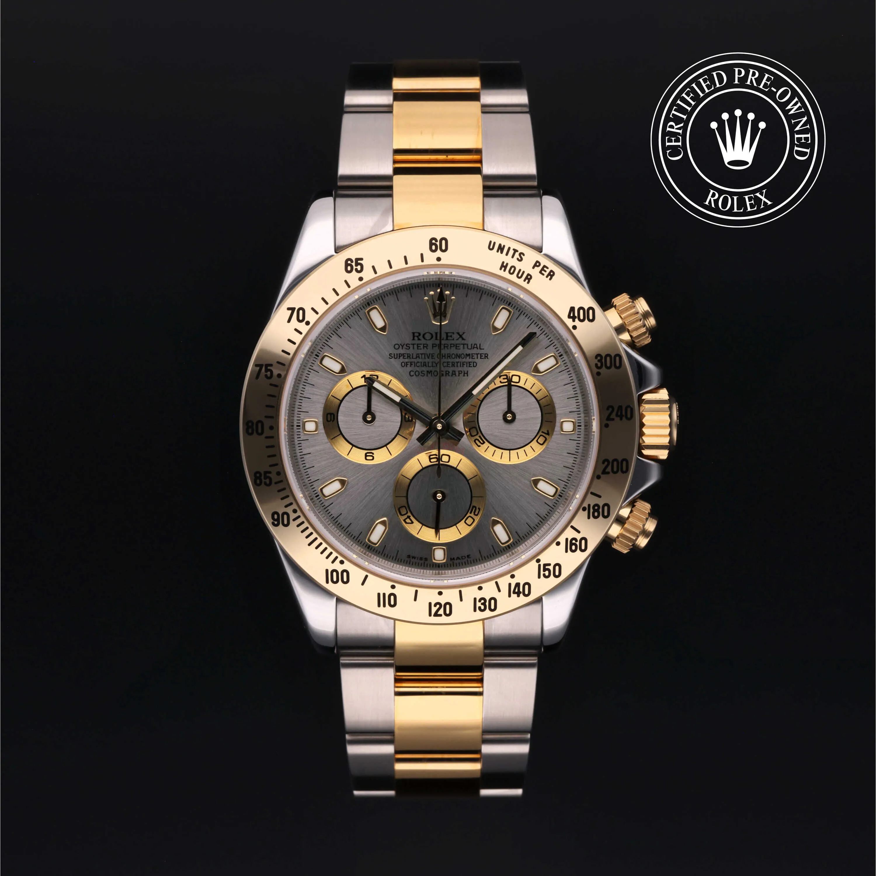 Rolex Daytona 116523 40mm Yellow gold and Stainless steel Silver