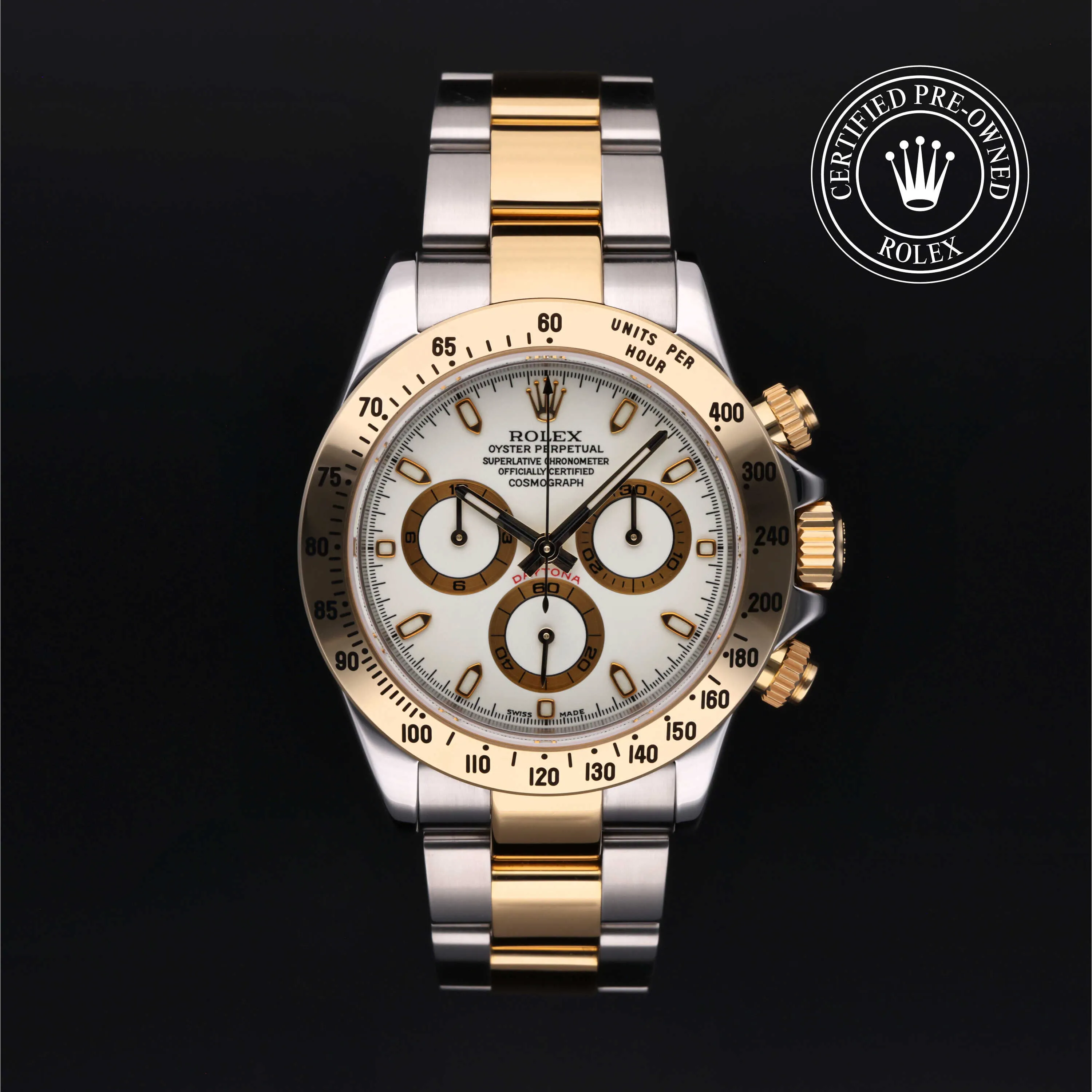 Rolex Daytona 116523 40mm Yellow gold and Stainless steel White