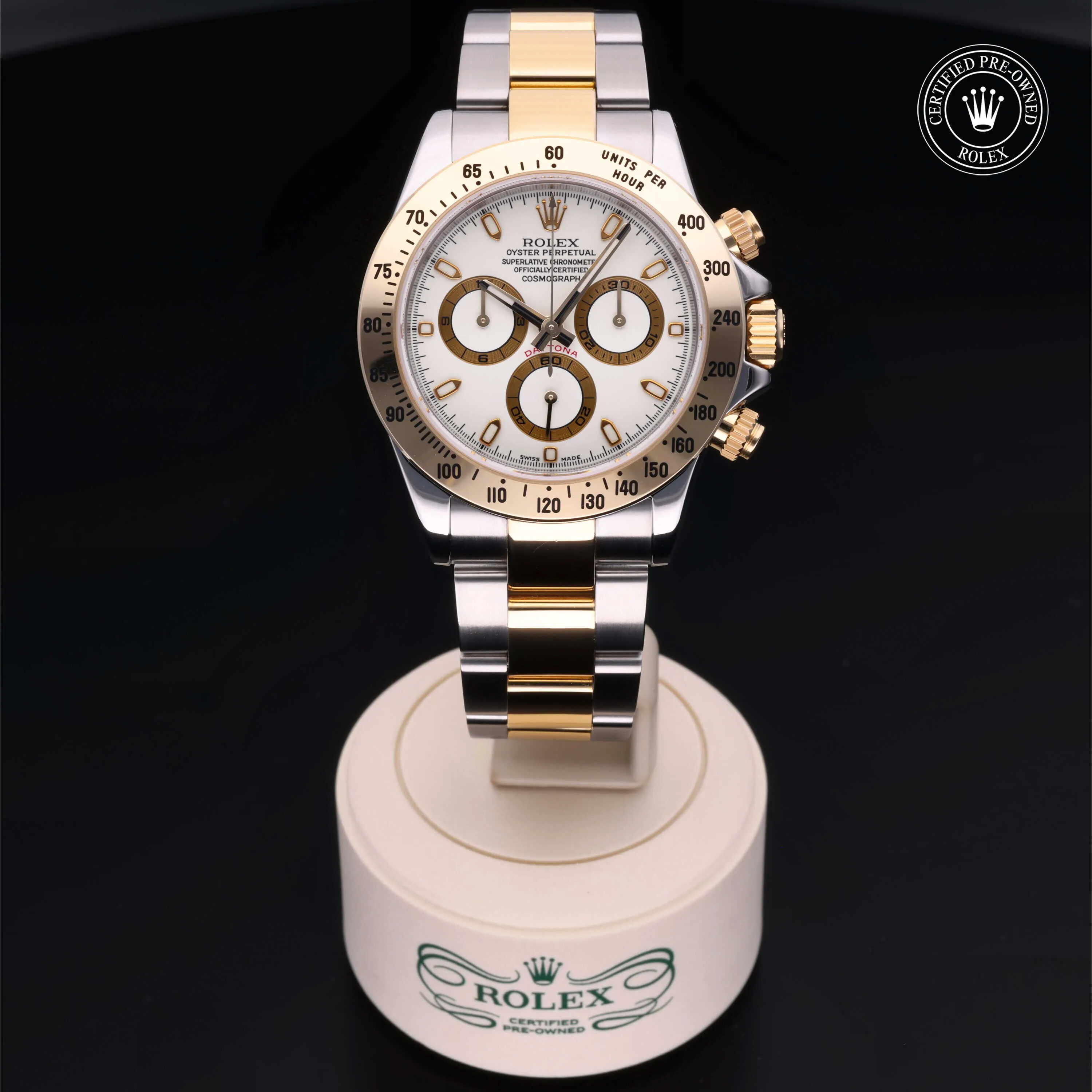 Rolex Daytona 116523 40mm Yellow gold and Stainless steel White 1