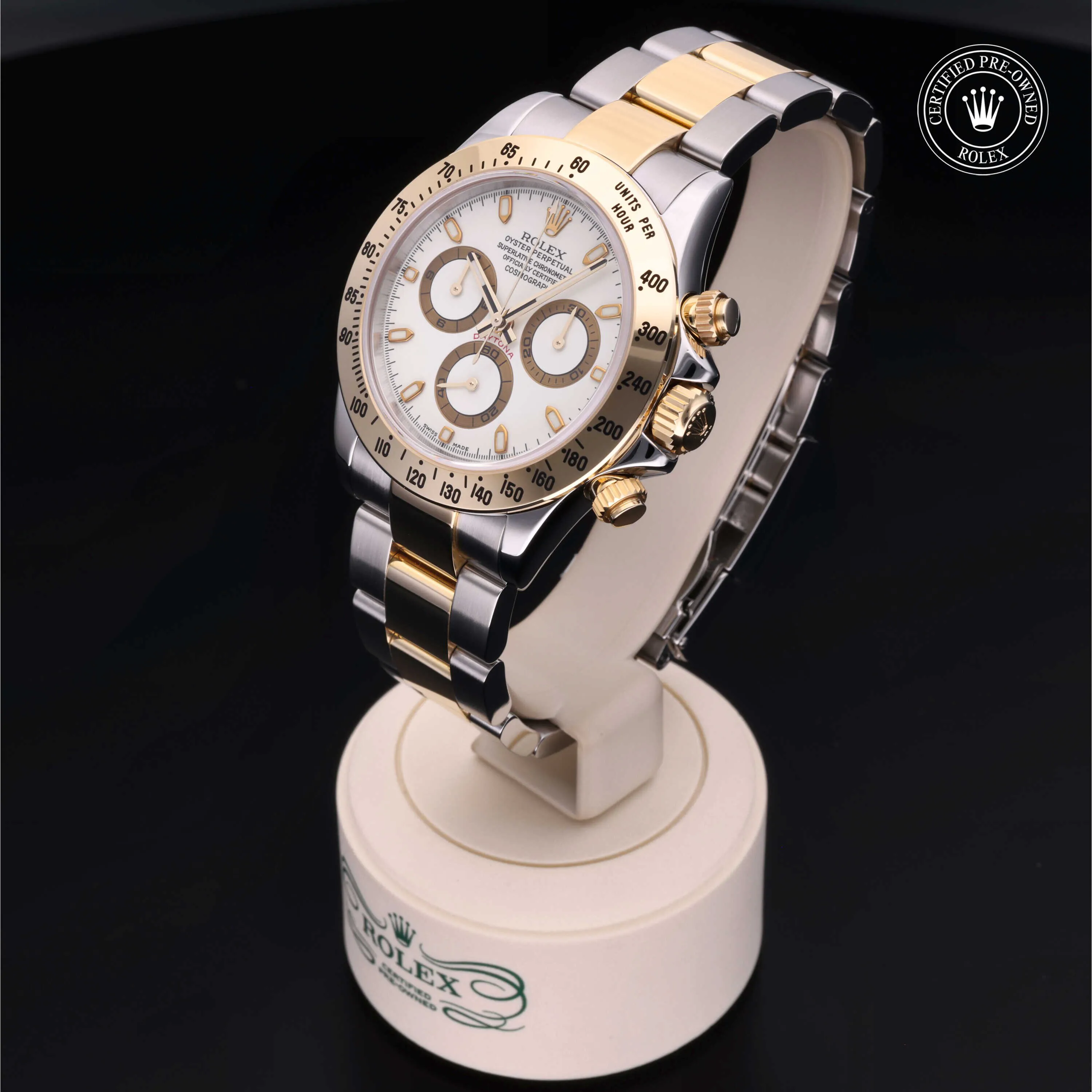 Rolex Daytona 116523 40mm Yellow gold and Stainless steel White 2