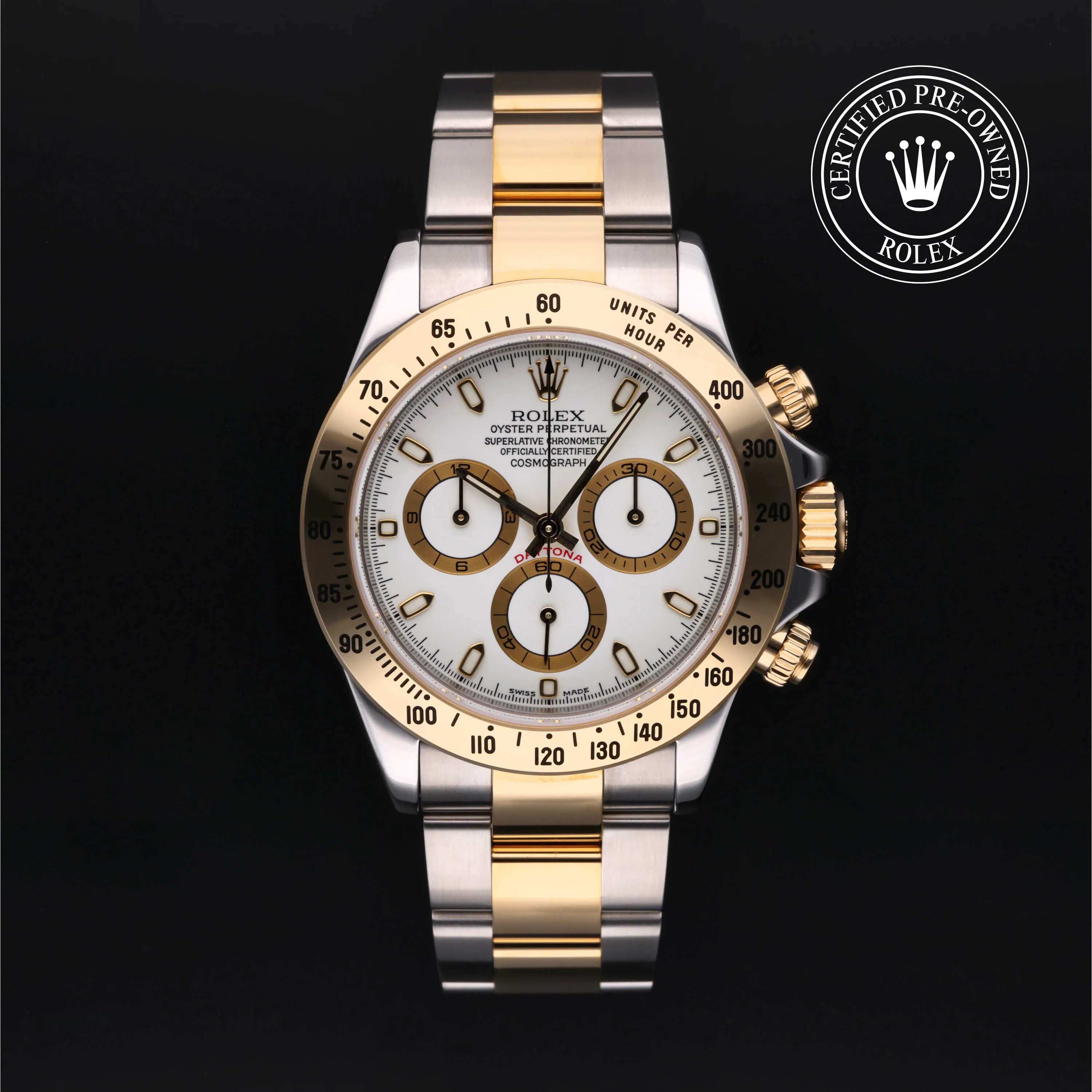 Rolex Daytona 116523 40mm Yellow gold and Stainless steel White