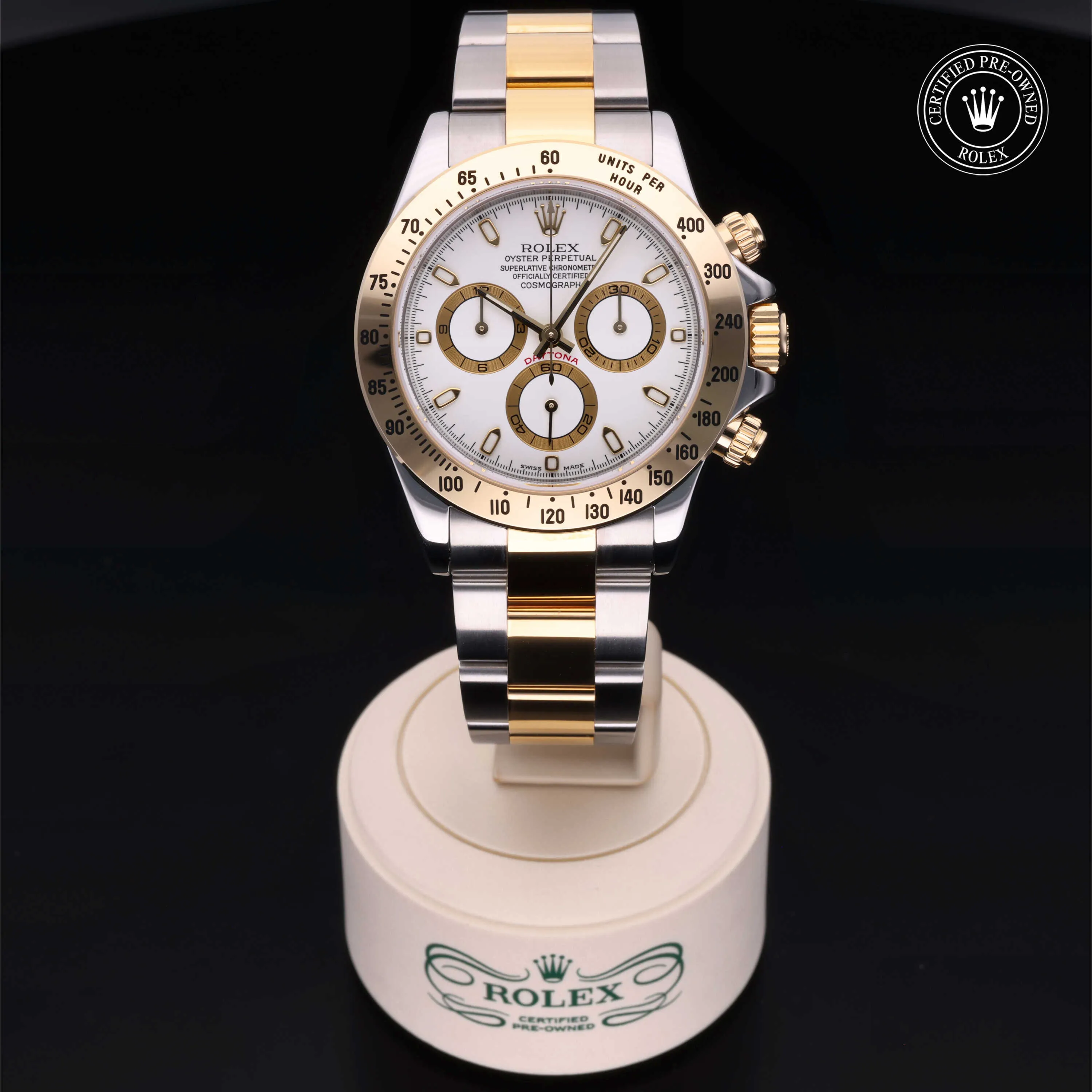 Rolex Daytona 116523 40mm Yellow gold and Stainless steel White 1