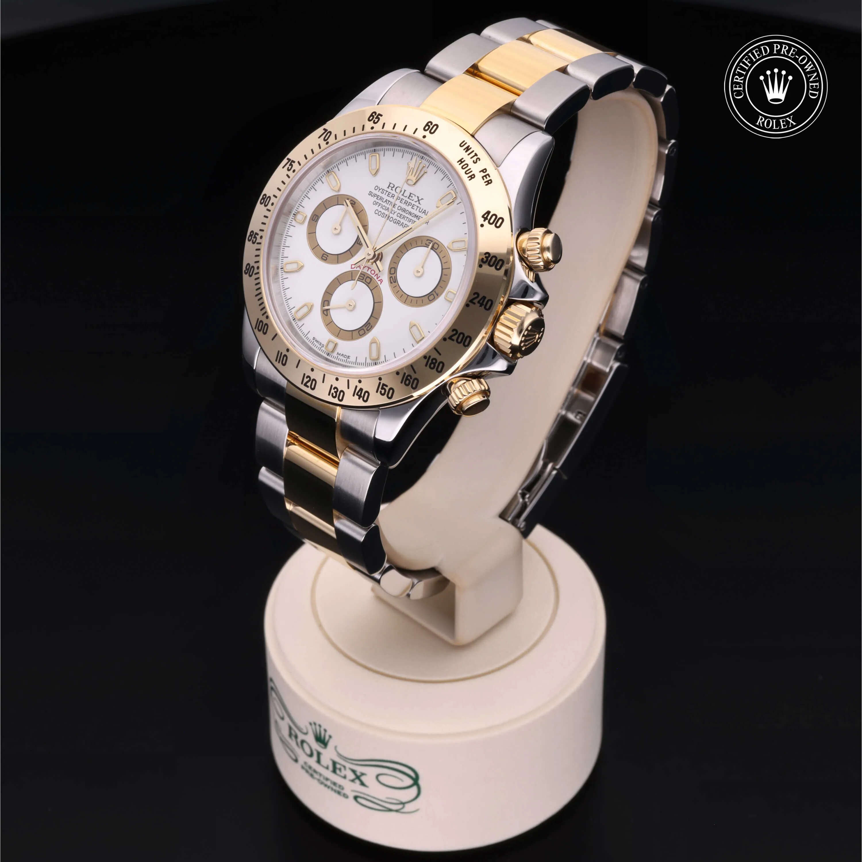 Rolex Daytona 116523 40mm Yellow gold and Stainless steel White 2